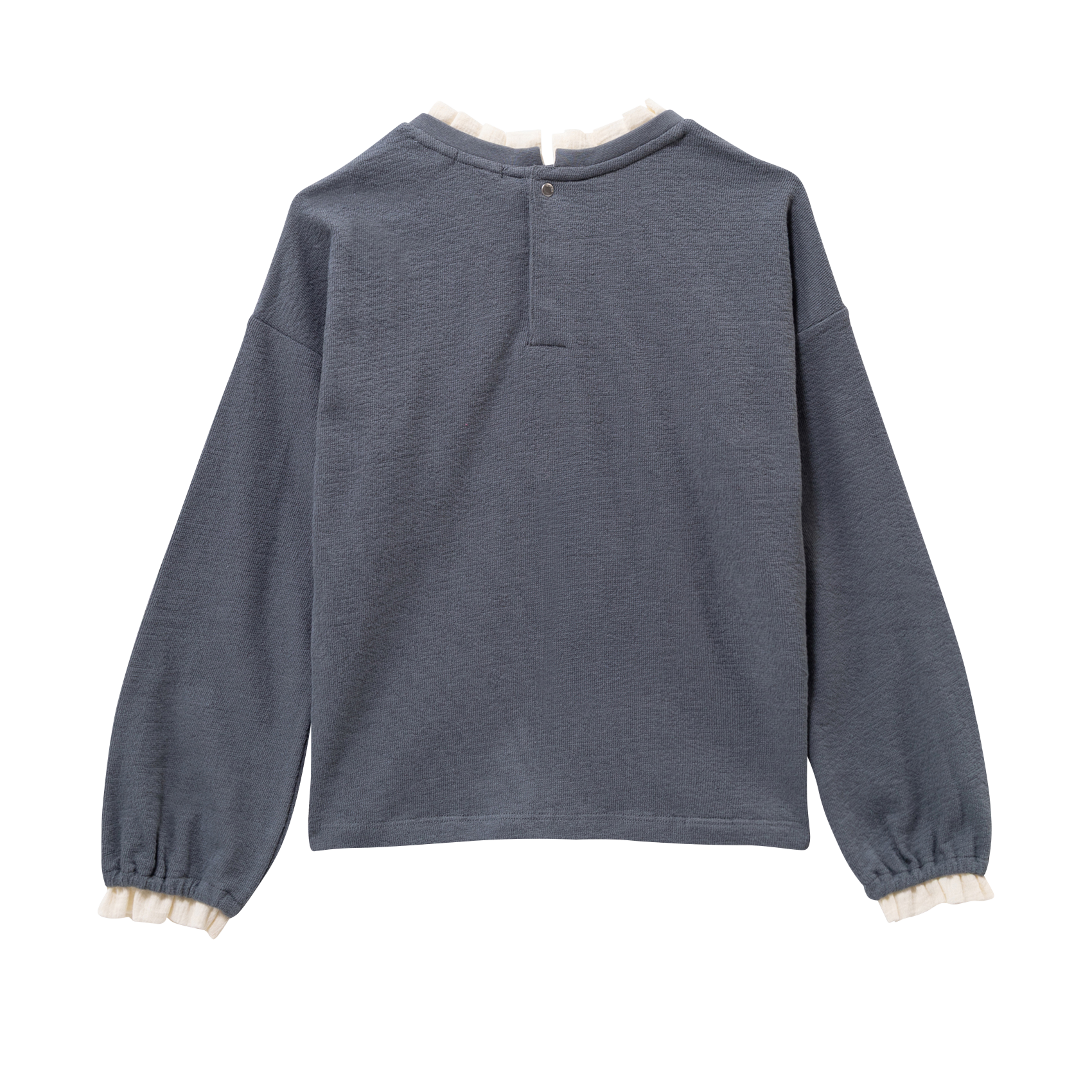 Round-neck straight-cut cotton-blend T-shirt IKKS JUNIOR Blue