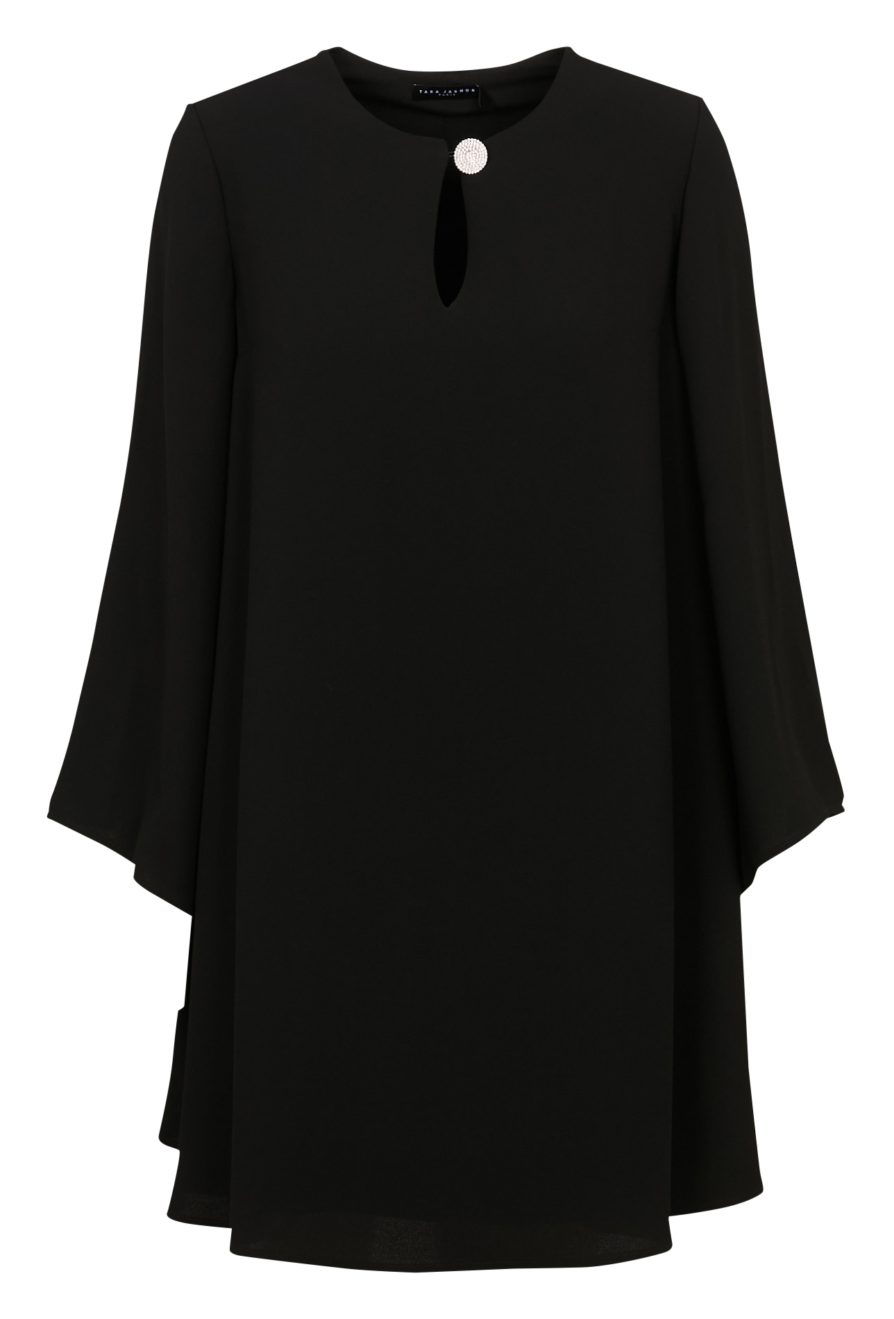 Abito corto scollo tondo TARA JARMON Nero