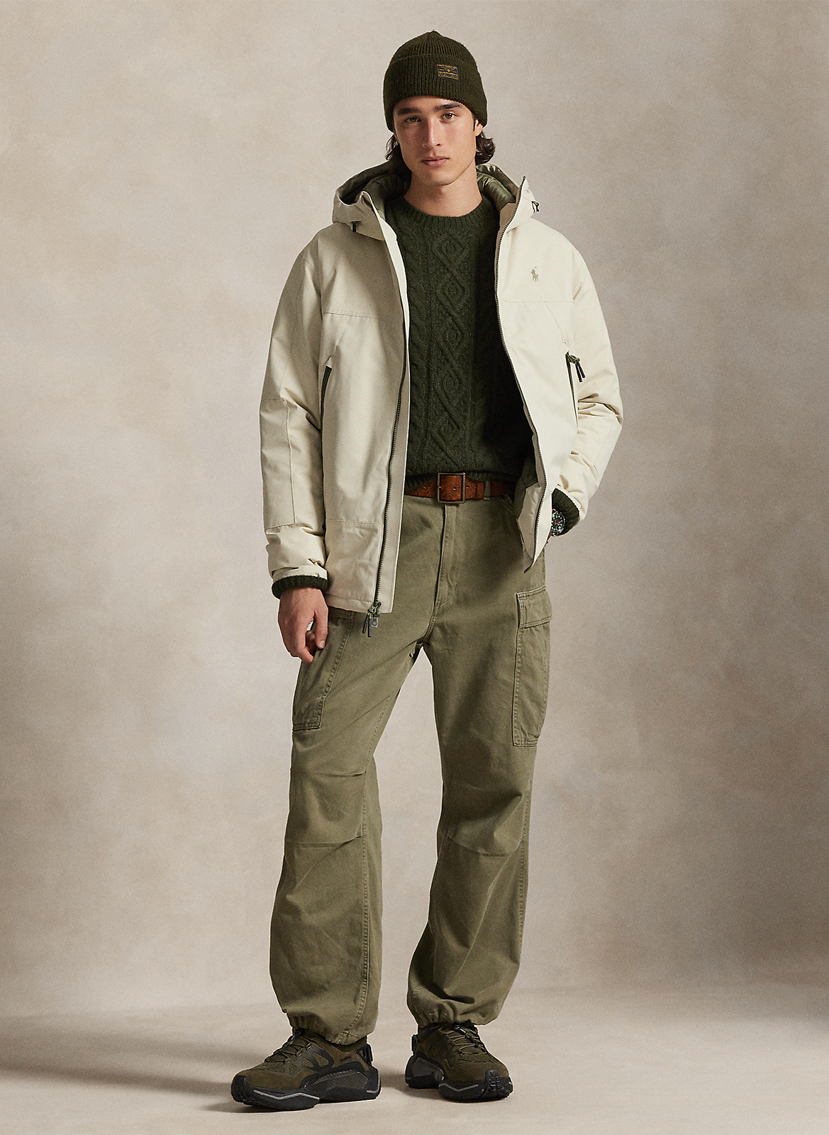 Veste col montant POLO RALPH LAUREN Beige