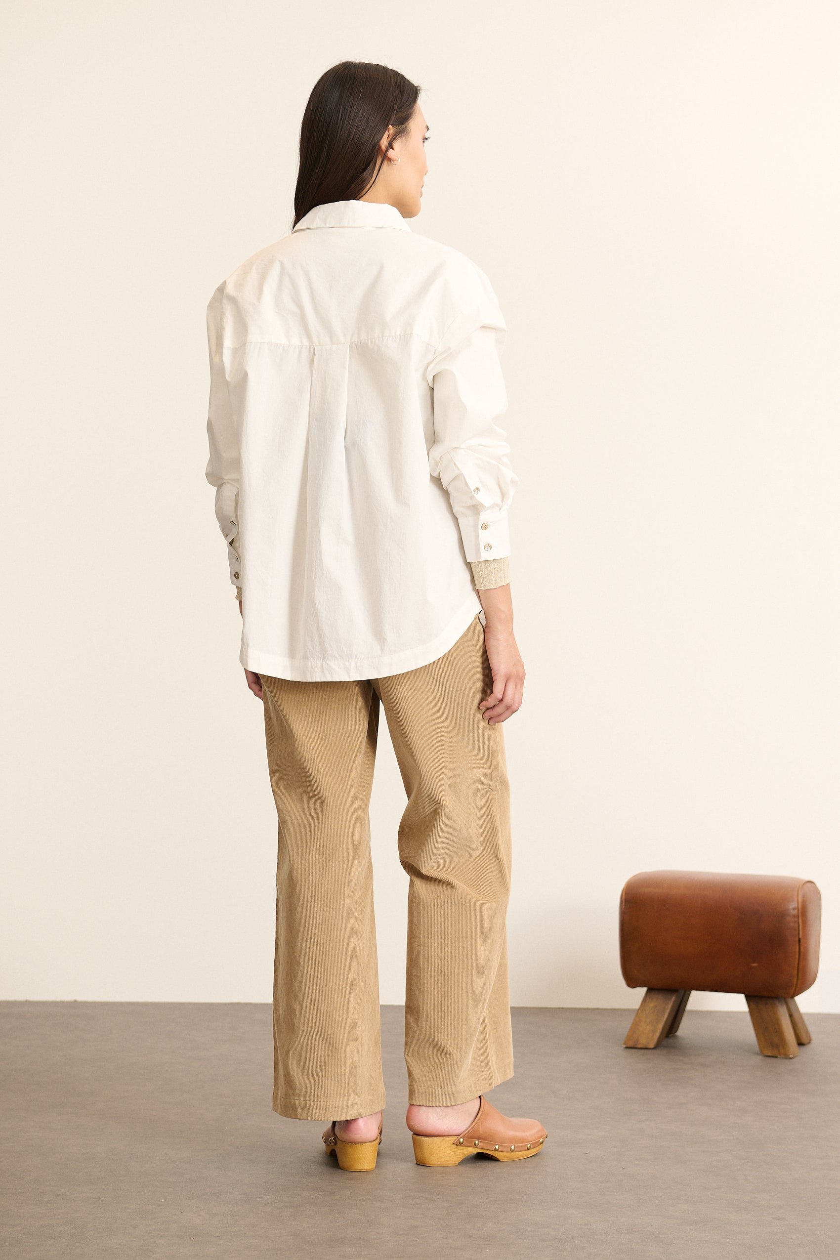 Oversized long-sleeve shirt GARANCE PARIS White