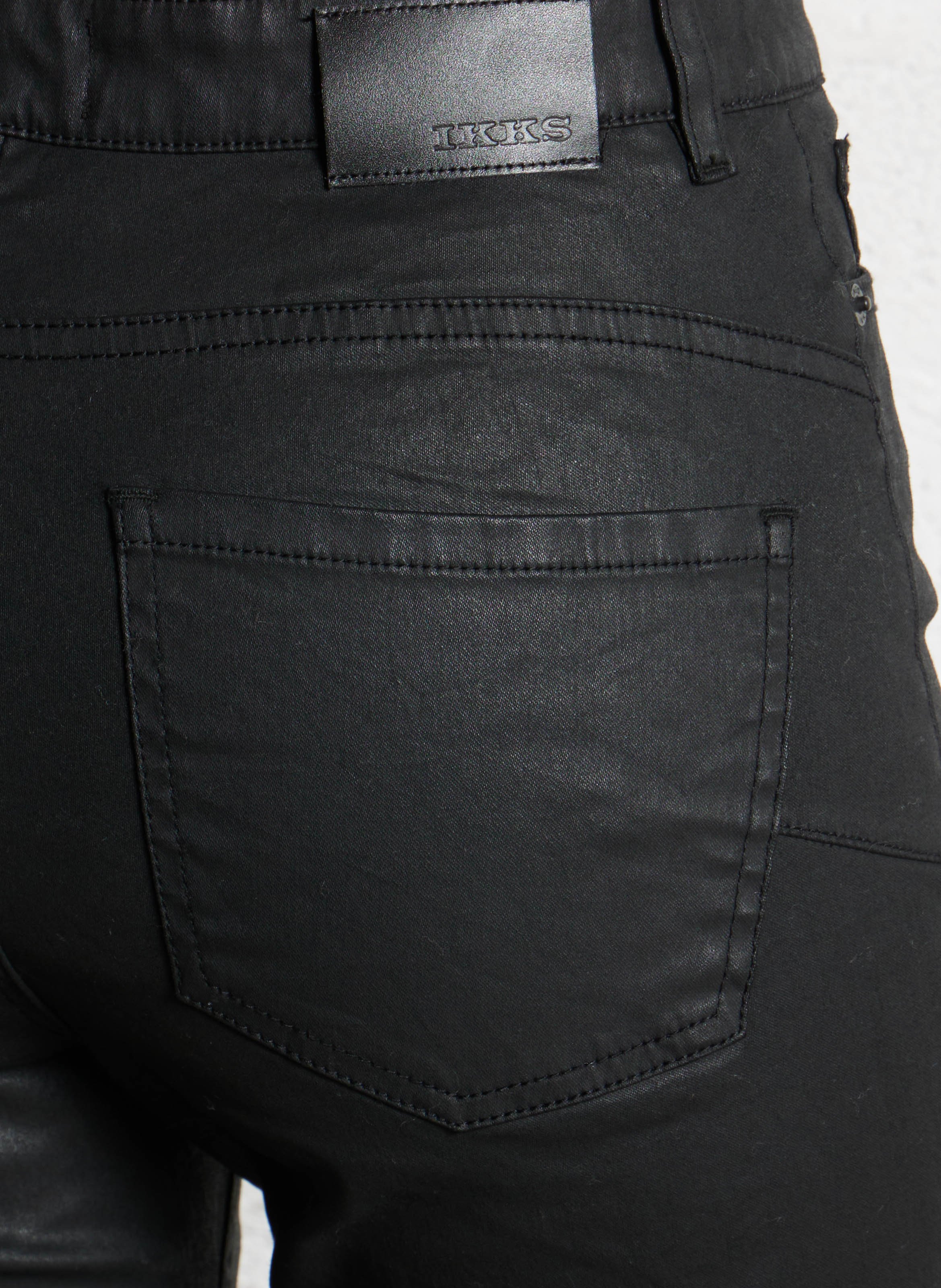 Beschichtete Bootcut-Jeans IKKS Schwarz