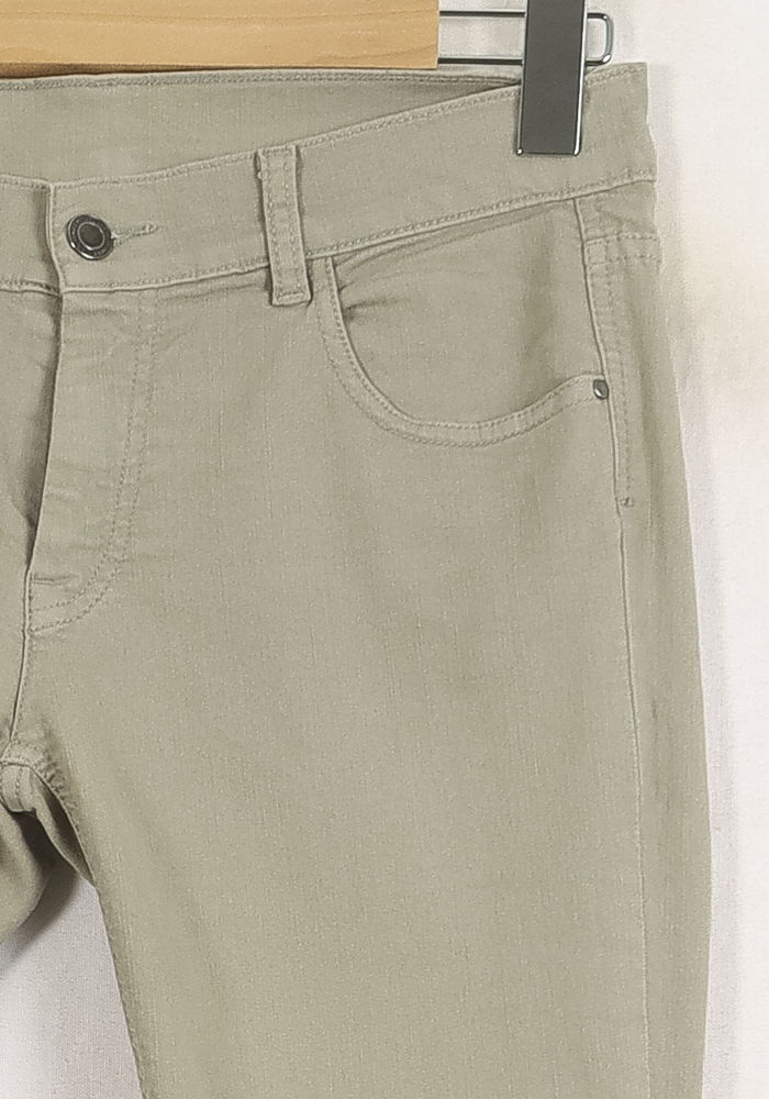 Cropped slim jeans with studs Green