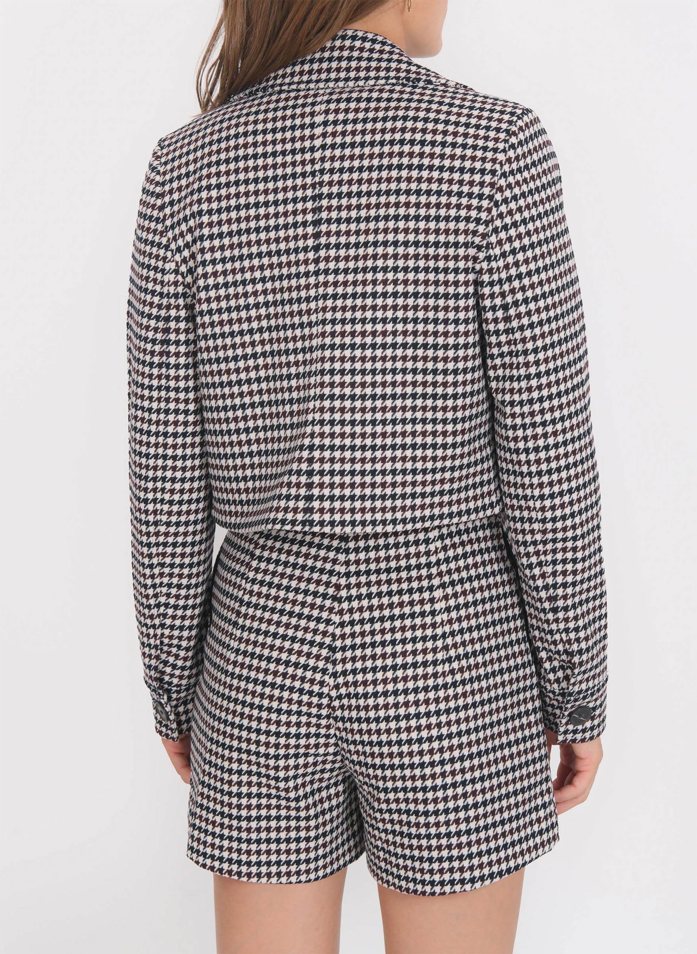 Straight jacket with classic collar print KOOKAI Blue