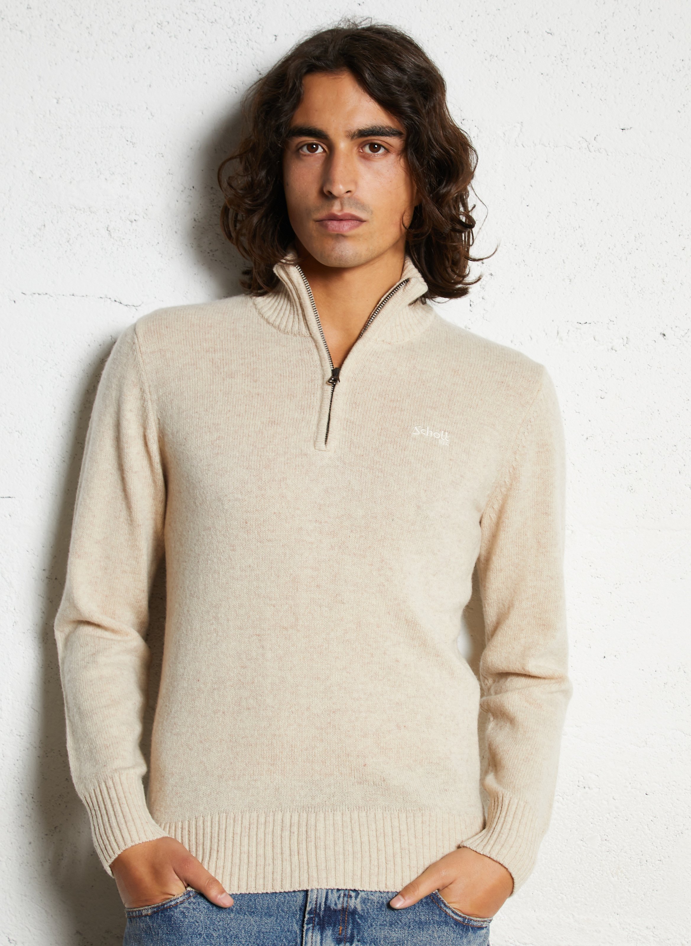 High-neck sweater SOLID
