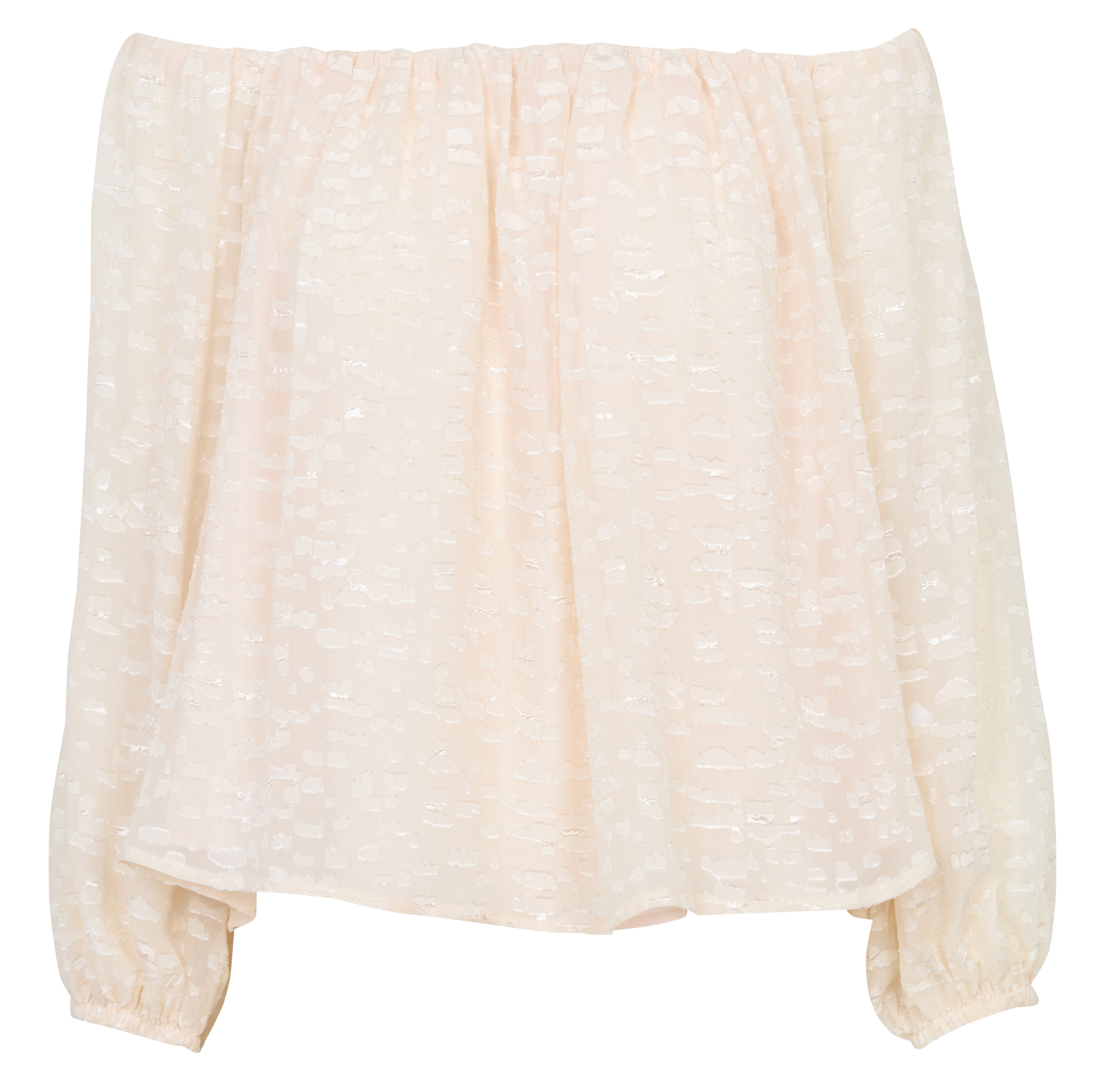 Blouse met bardot-hals en textuurpatroon KOOKAI Wit