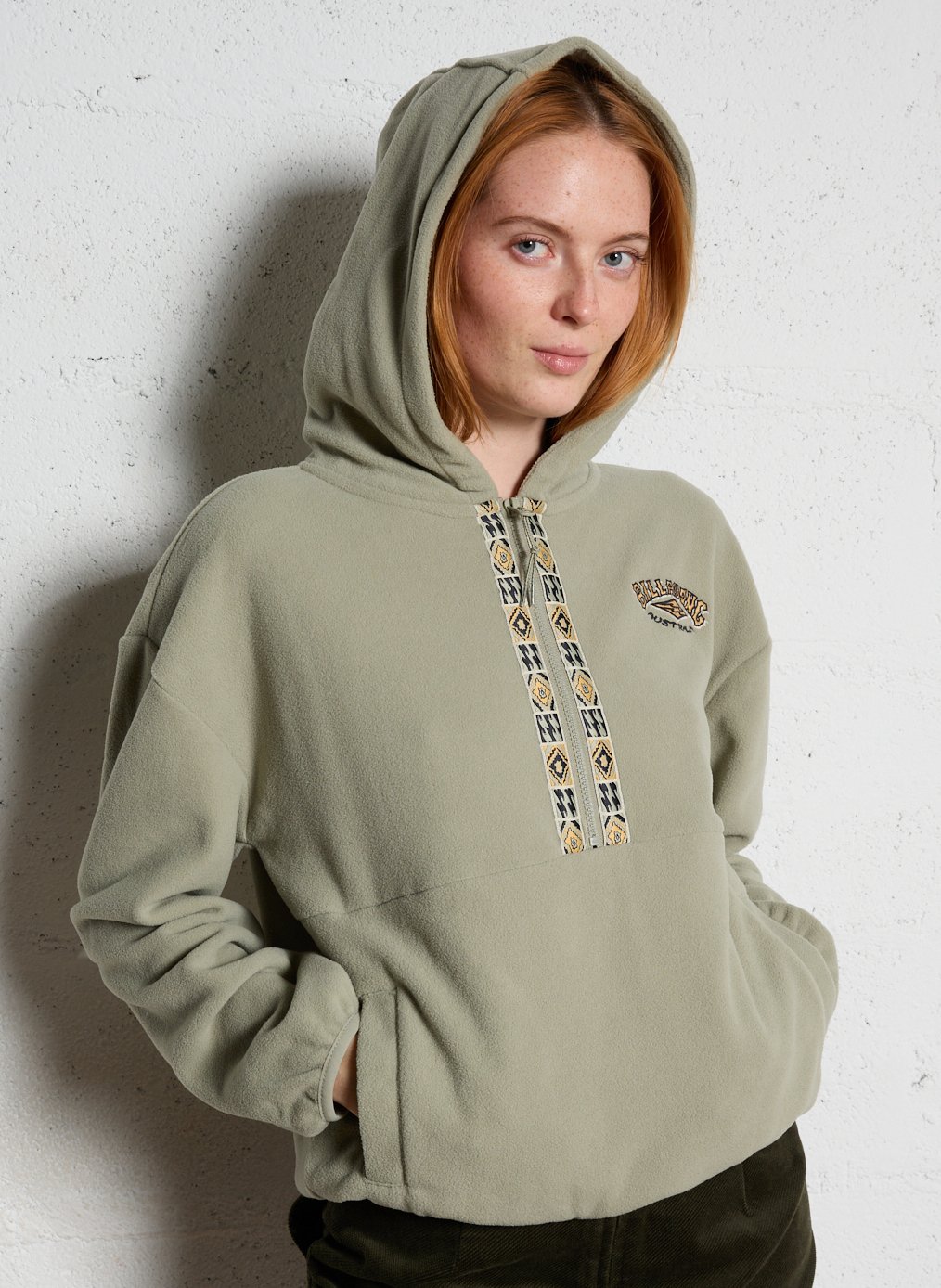 Polaire à capuche BILLABONG Vert