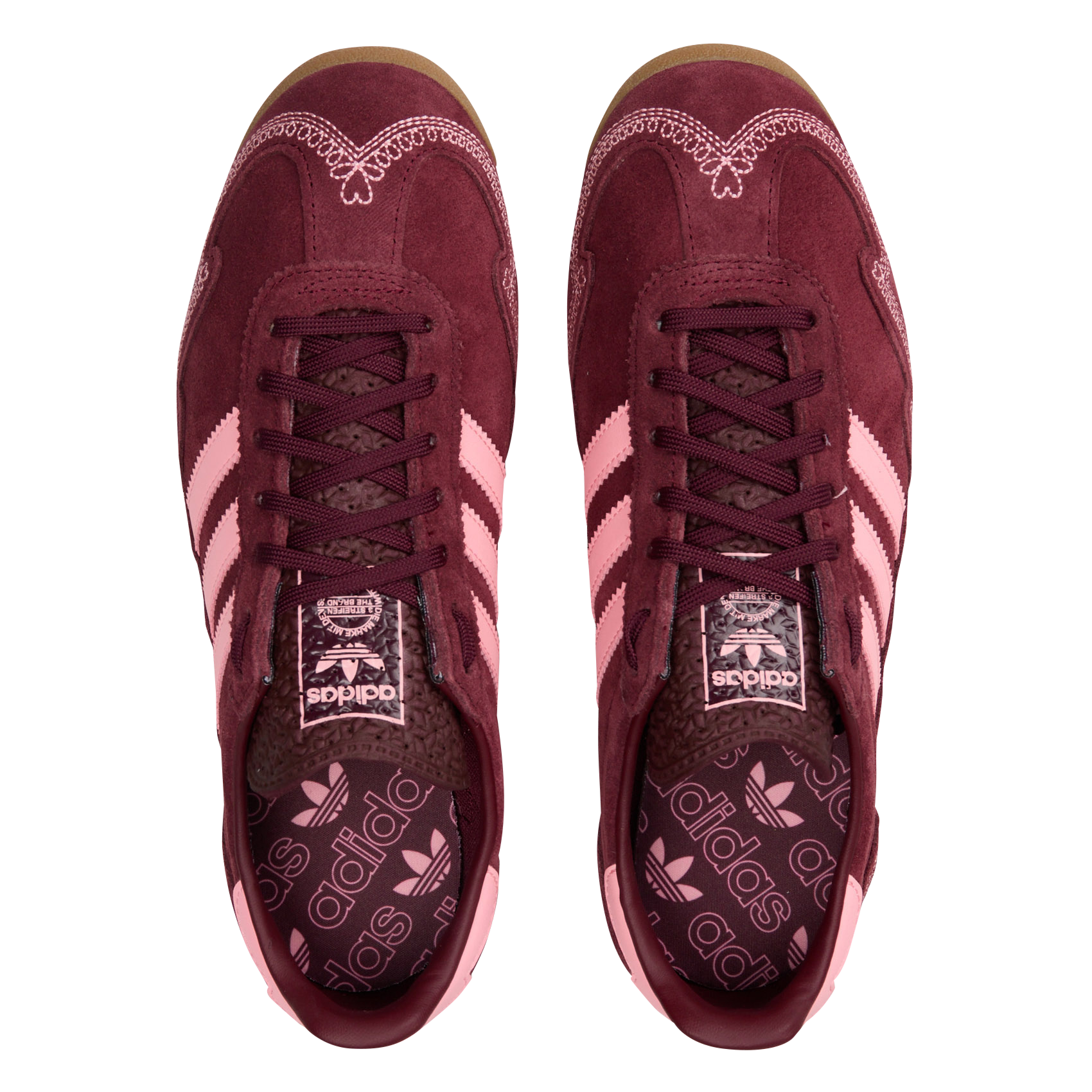 Baskets basses en cuir ADIDAS Rose