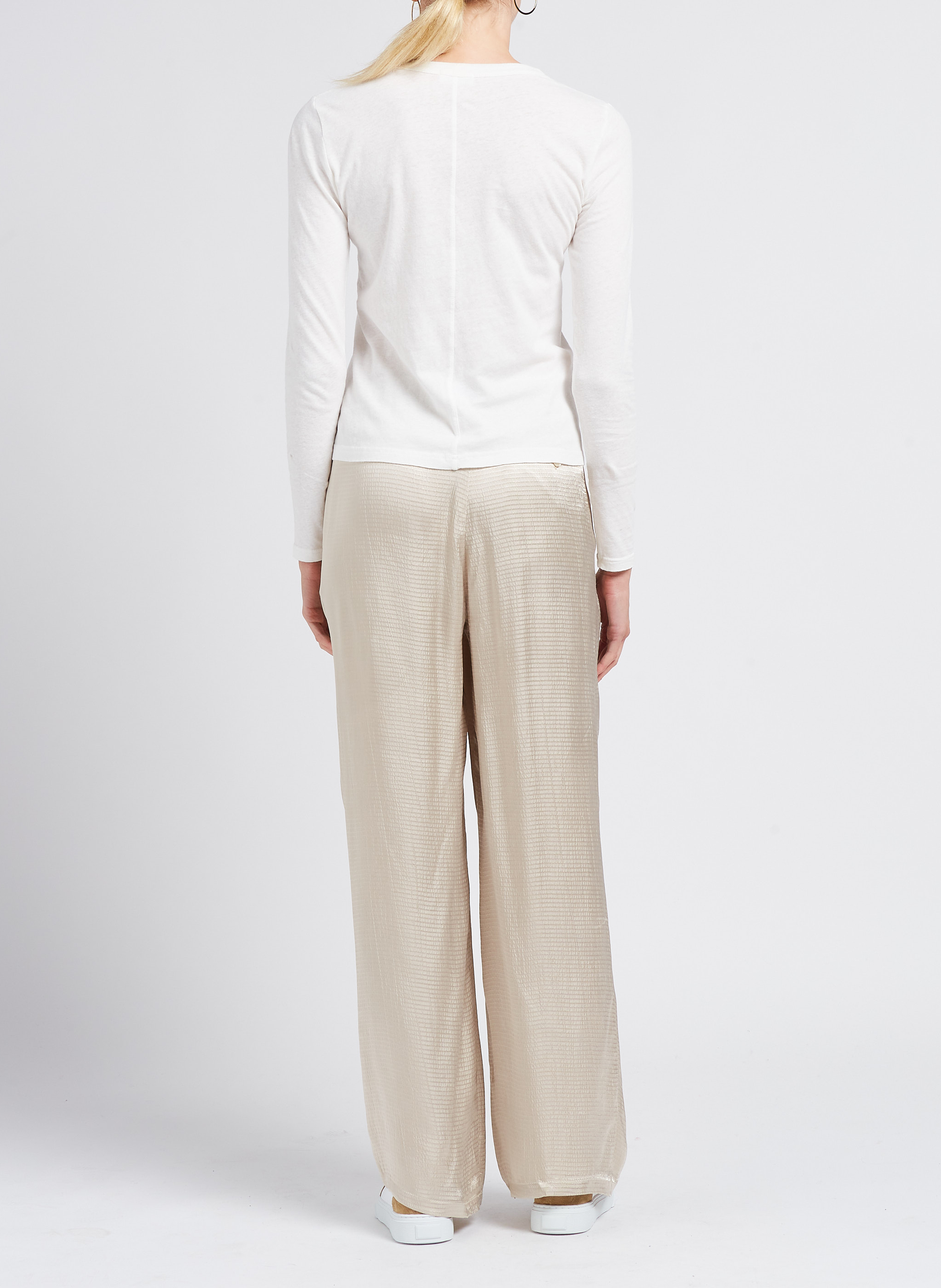 Rundhals-T-Shirt aus Baumwolle AMERICAN VINTAGE Weiss