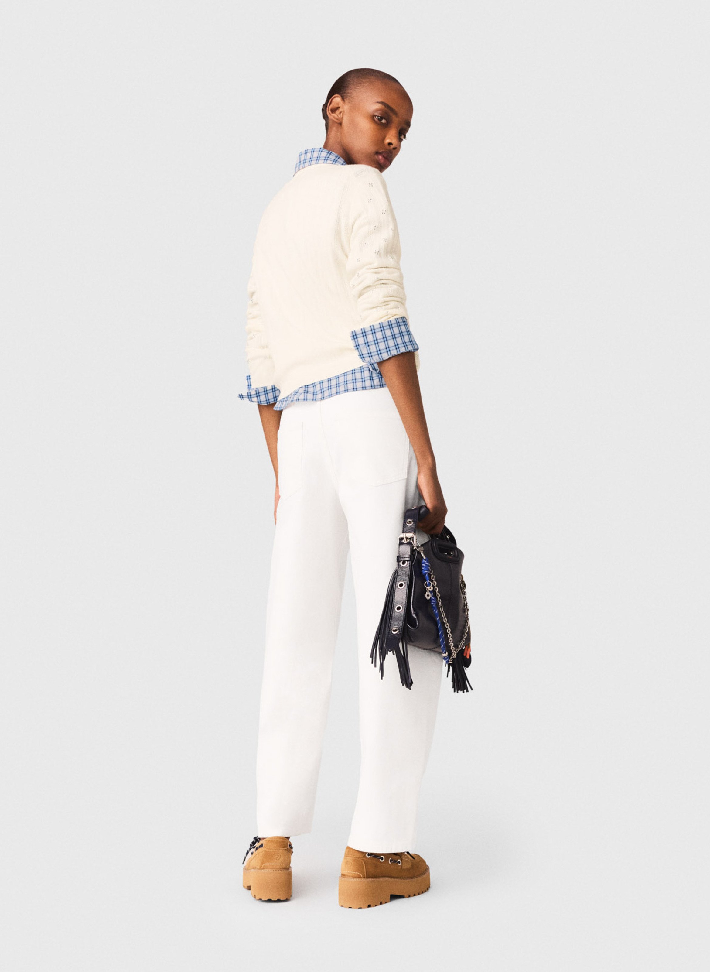 Alpaca wool sweater MAJE Beige