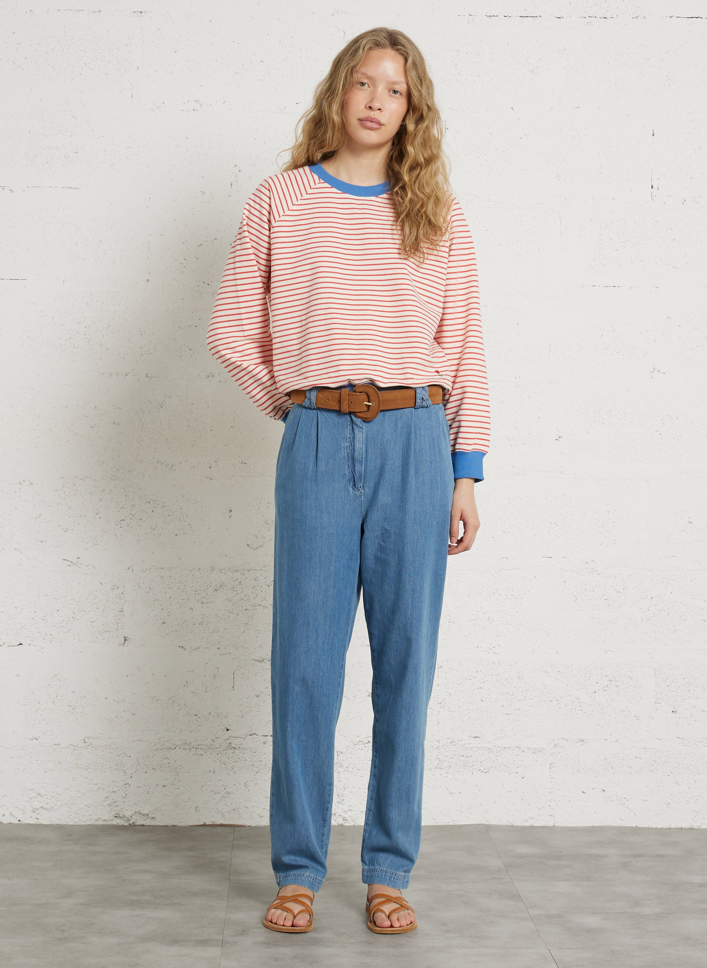 Suede belt SUD EXPRESS Brown