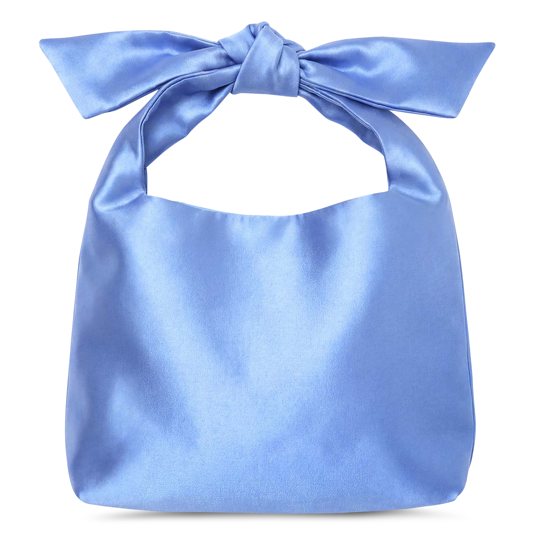 Handtas in effen kleur met satijnen strik TARA JARMON Blauw