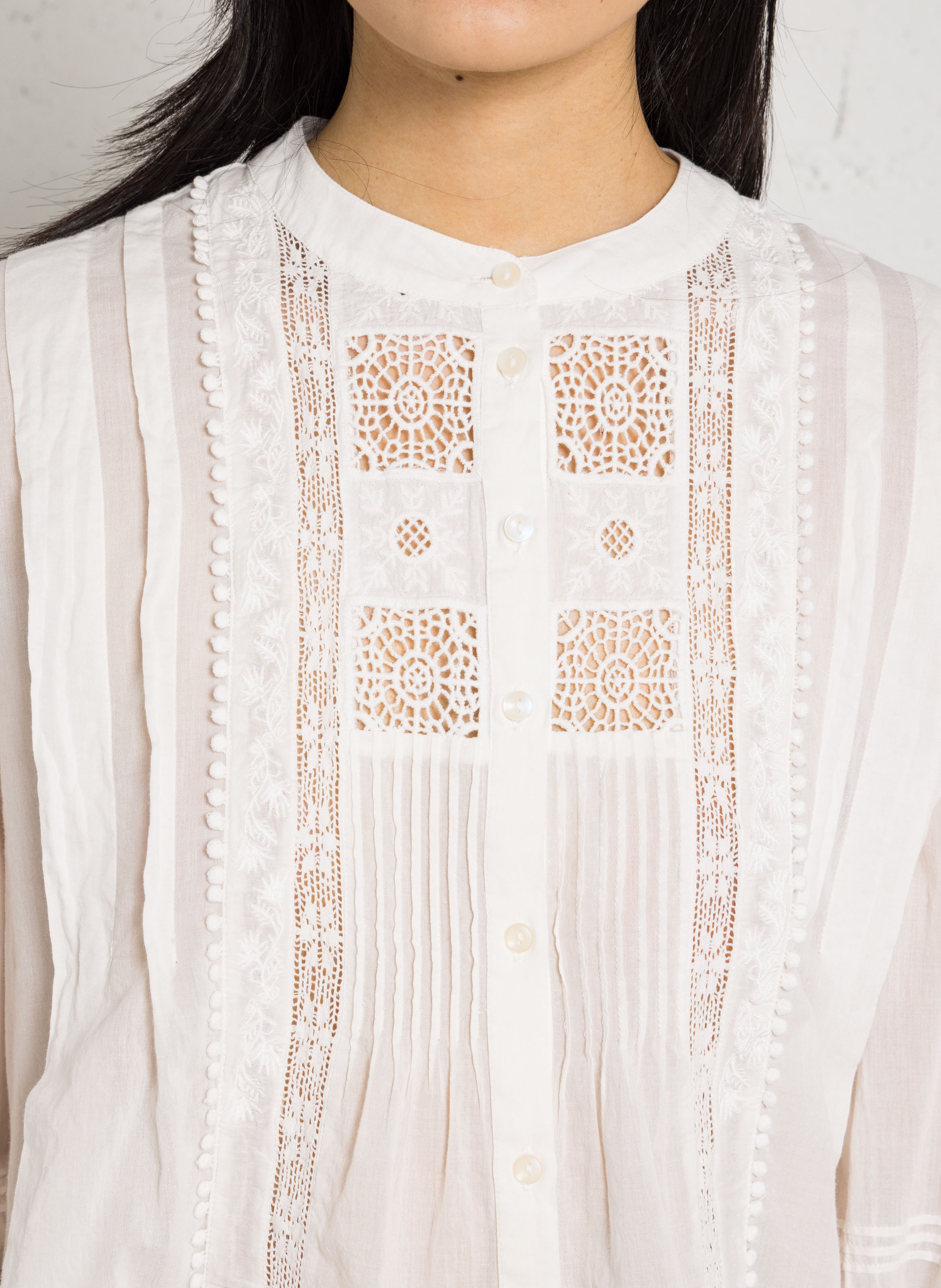 Wijde blouse van biokatoen LOUISE MISHA Wit