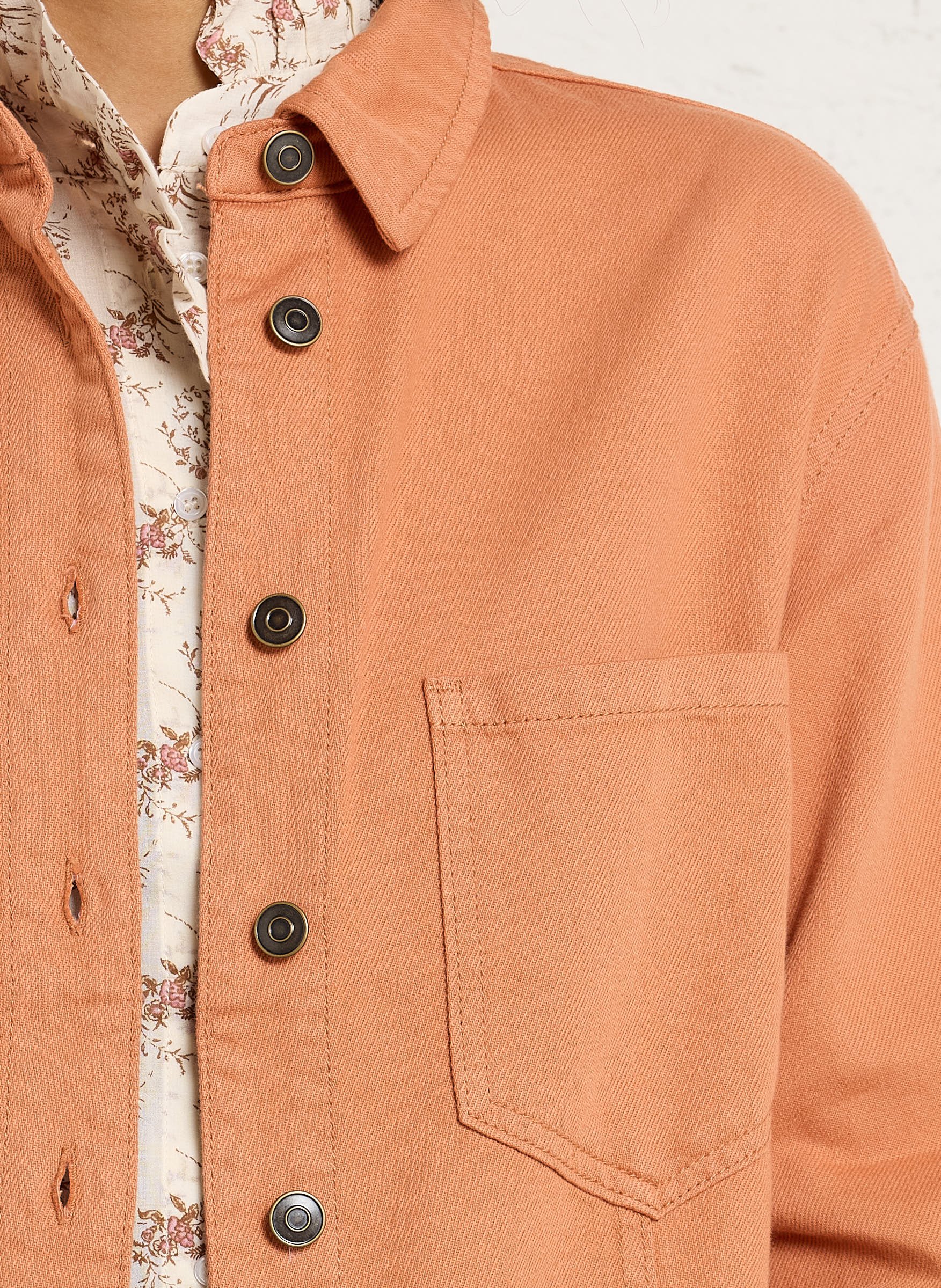 Buttoned straight short jacket MAISON 123 Red