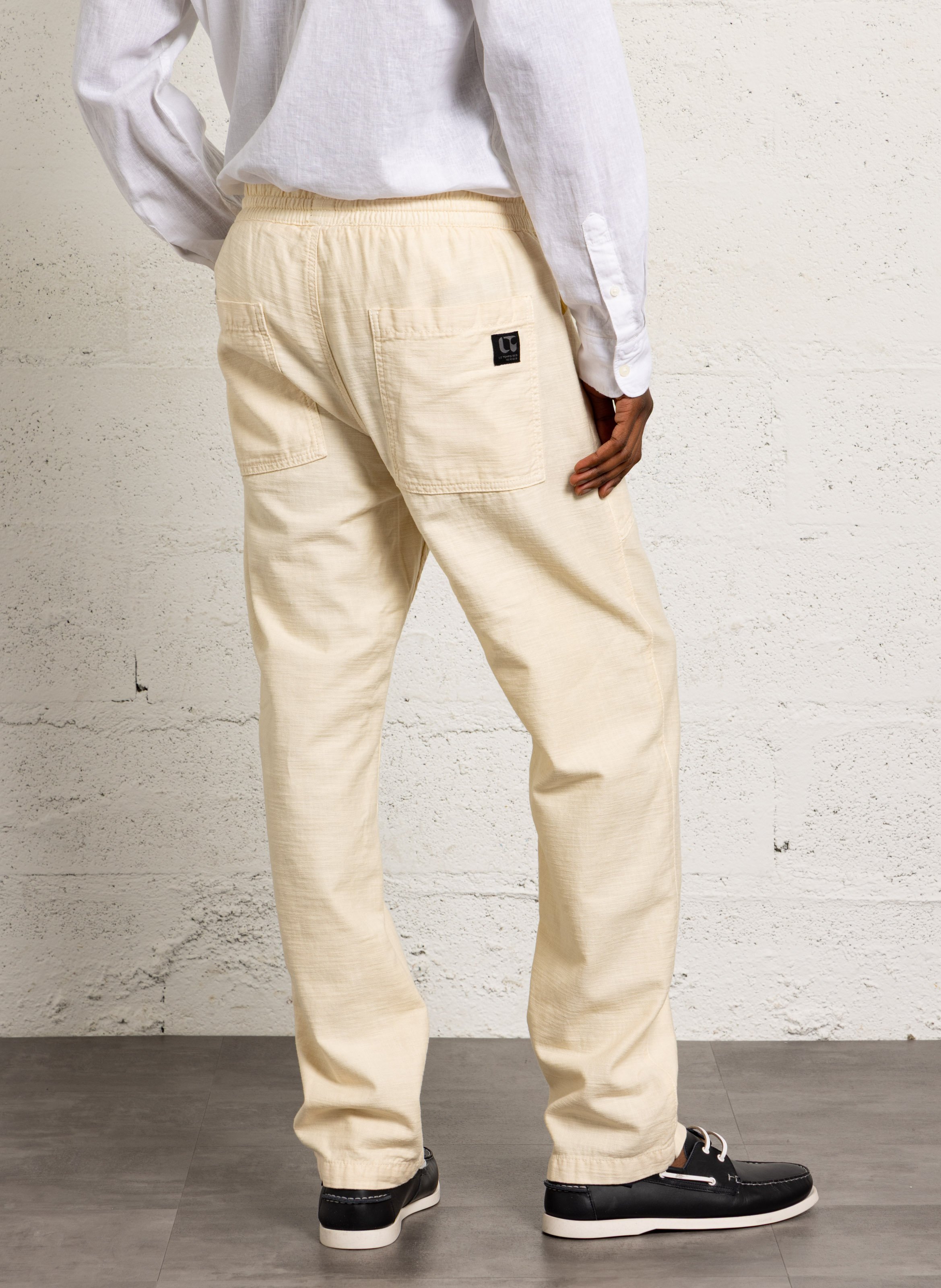 Slim-fit cotton cargo pants LE TEMPS DES CERISES White