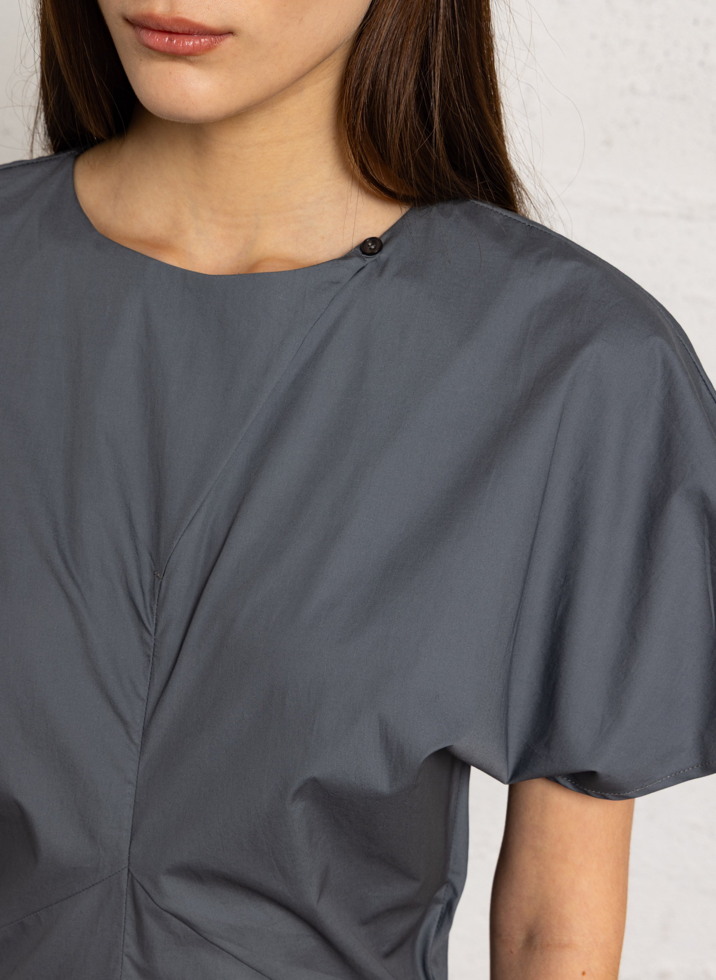 Langes eng anliegendes Baumwollkleid SOEUR Grau