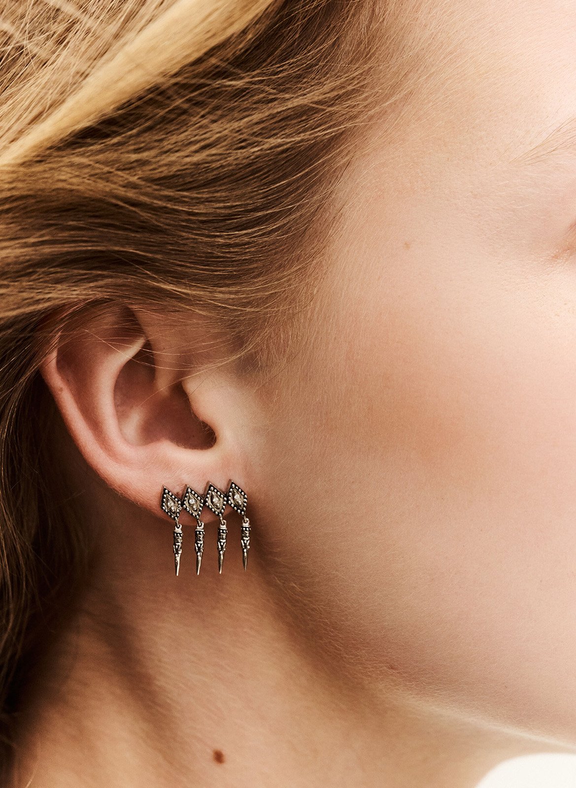 Mono boucle d'oreilles pendante BA&SH Argent