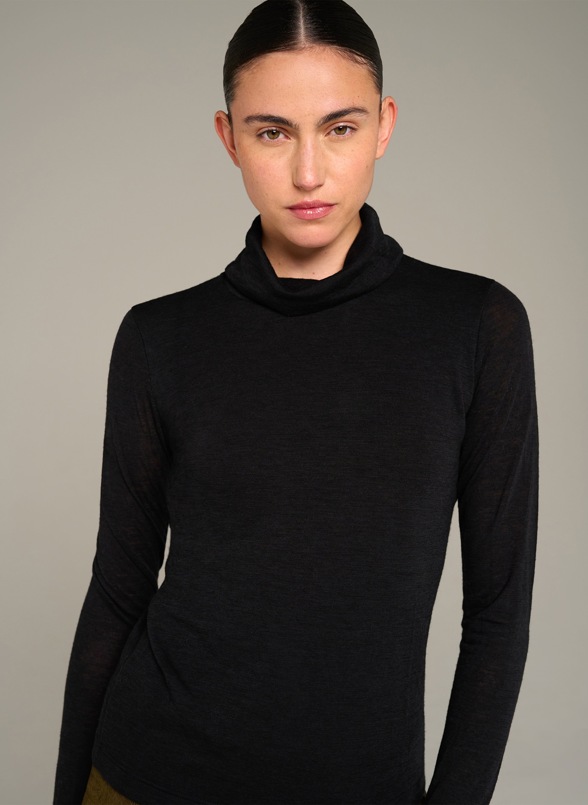 Rollkragenpullover aus Wollmischung COTELAC Schwarz