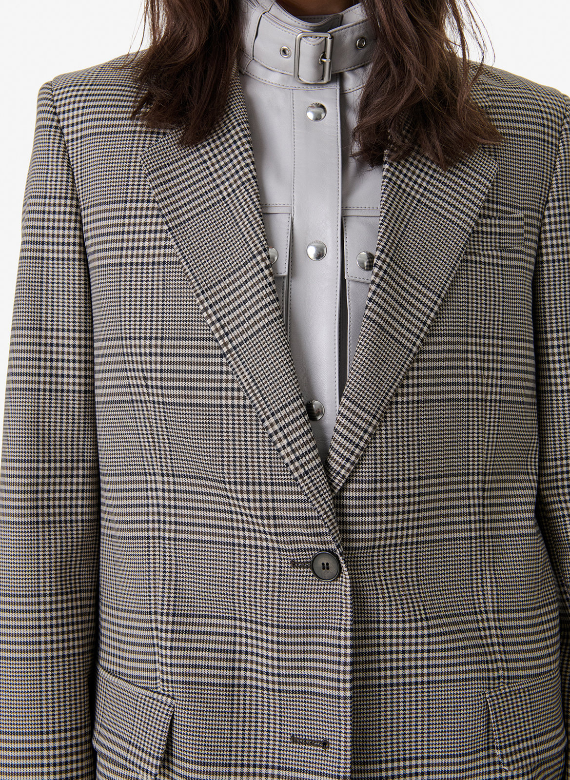 Straight printed tailored jacket IRO Brown