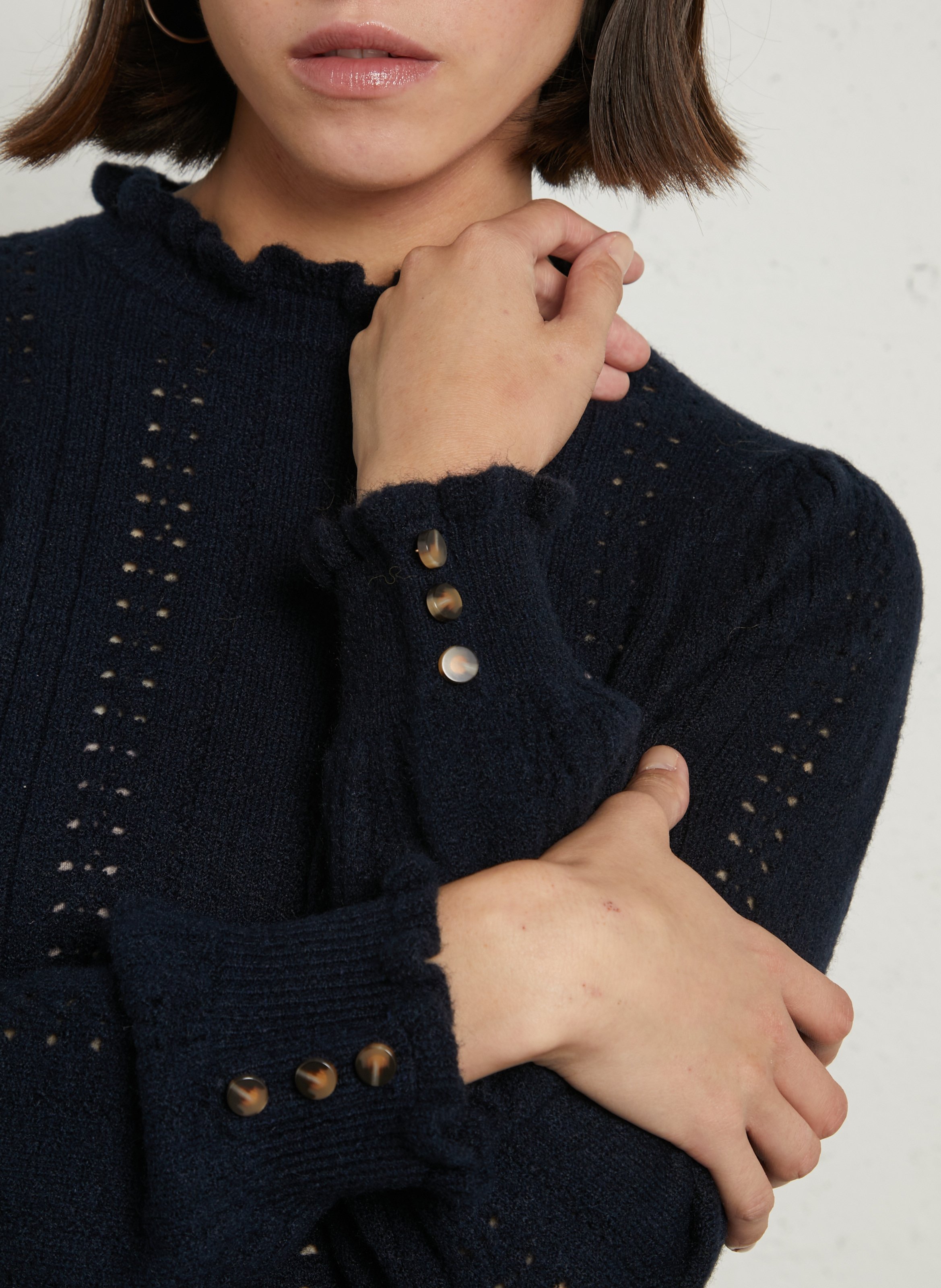 Quilted printed cotton short cardigan LA PETITE ETOILE Blue