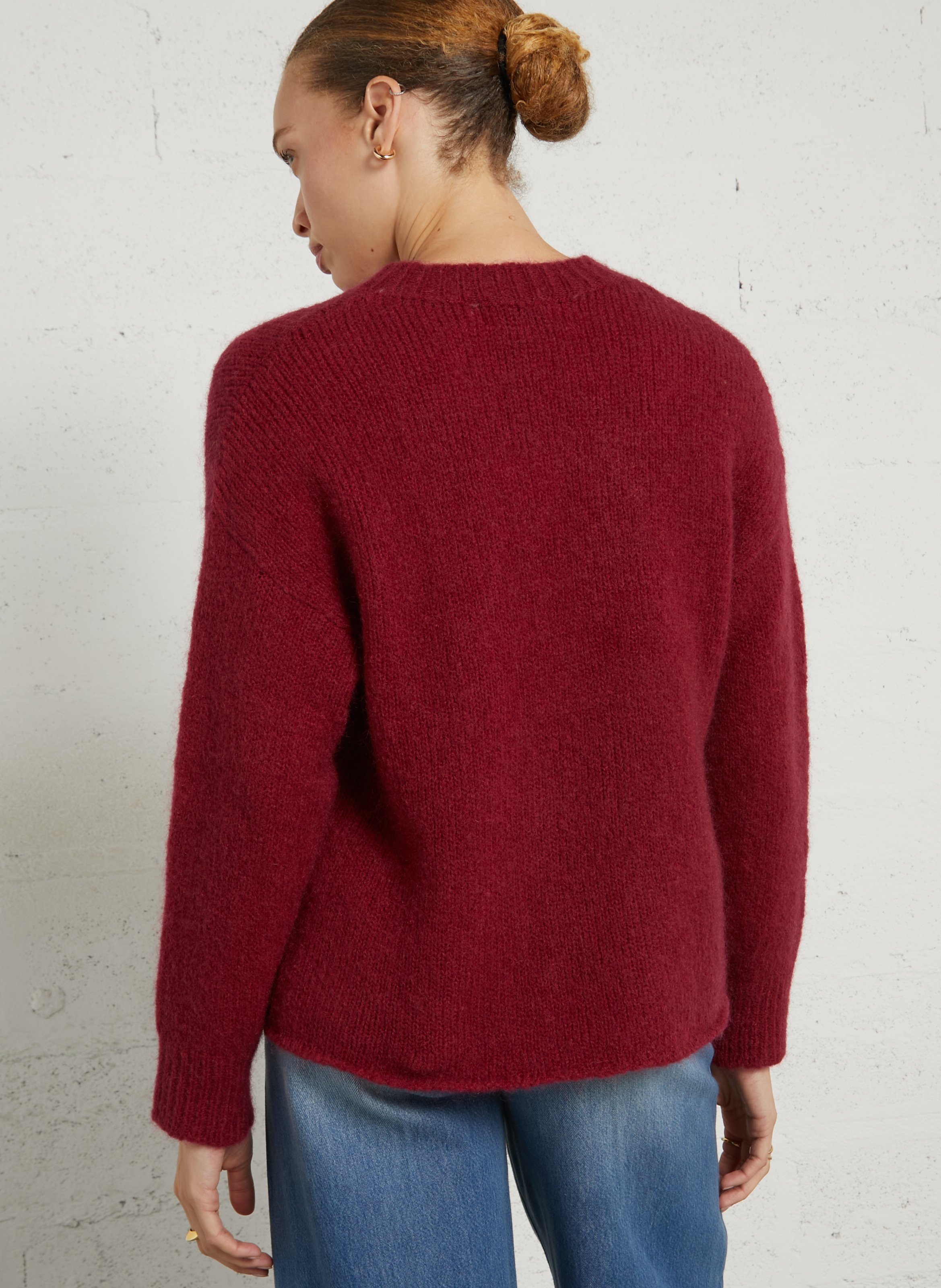 Round neck knit sweater MAISON ANJE Plums