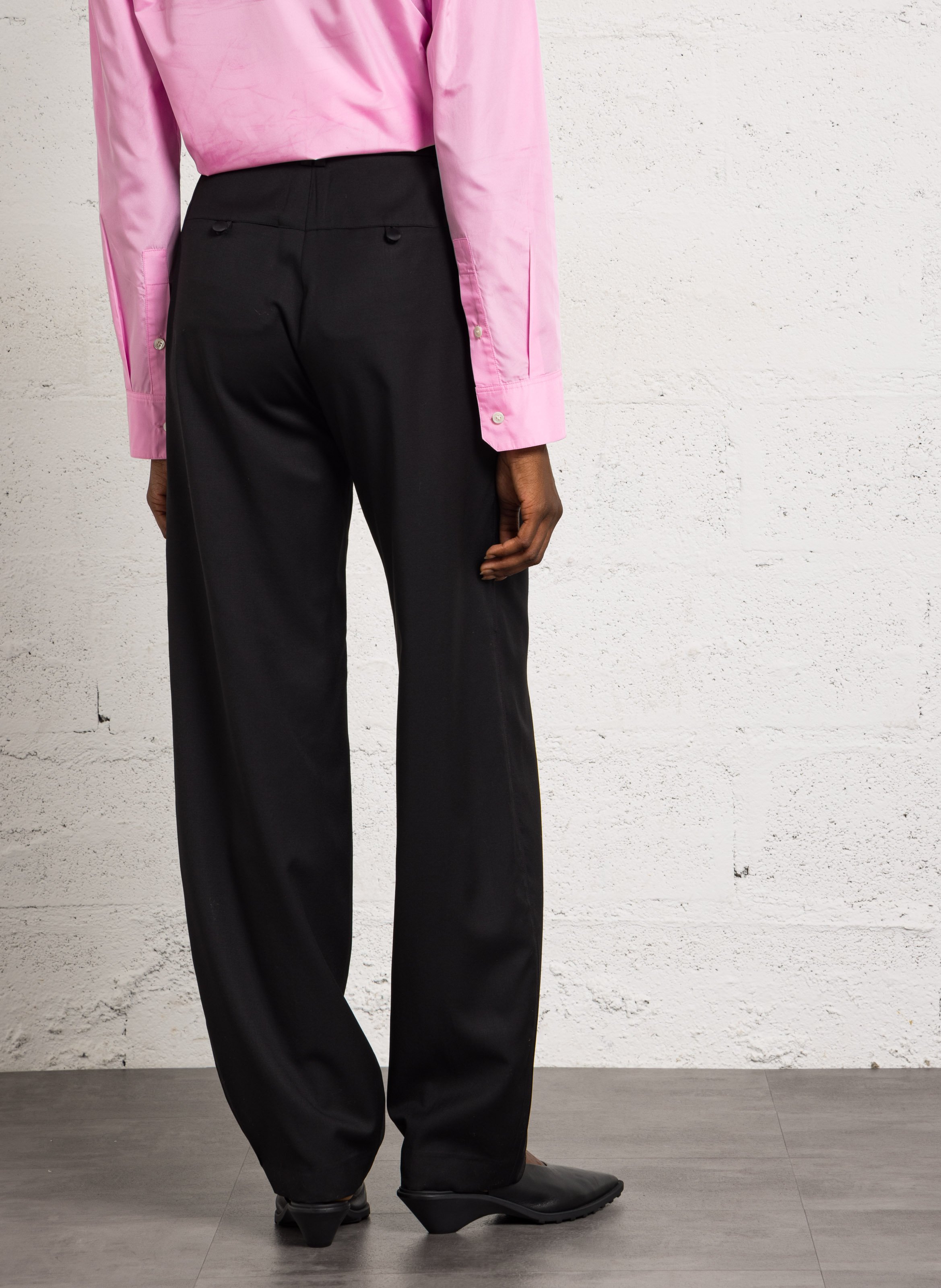Pantalon tailleur en laine MARGAUX LONNBERG Noir
