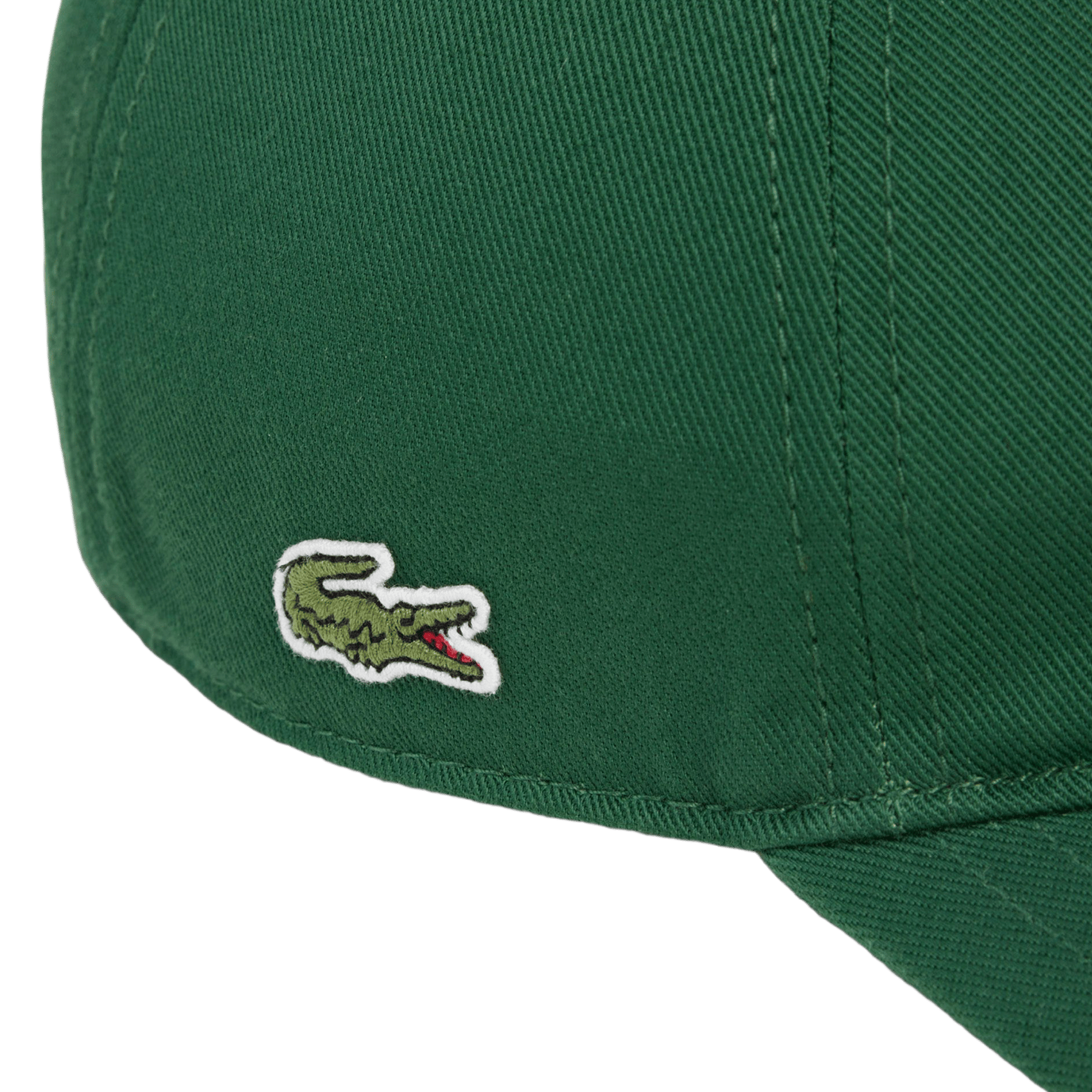 Adjustable embroidered cotton cap LACOSTE Green