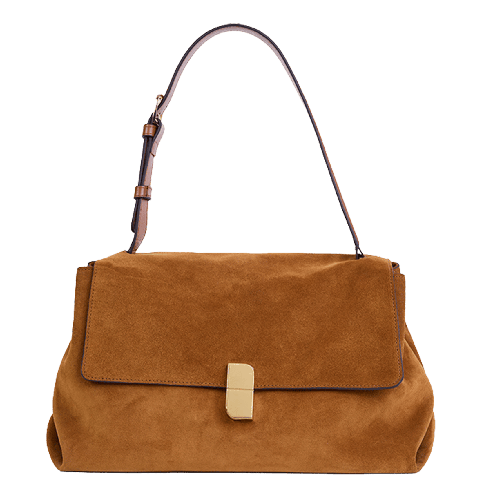 Schultertasche aus Leder NAT & NIN Braun