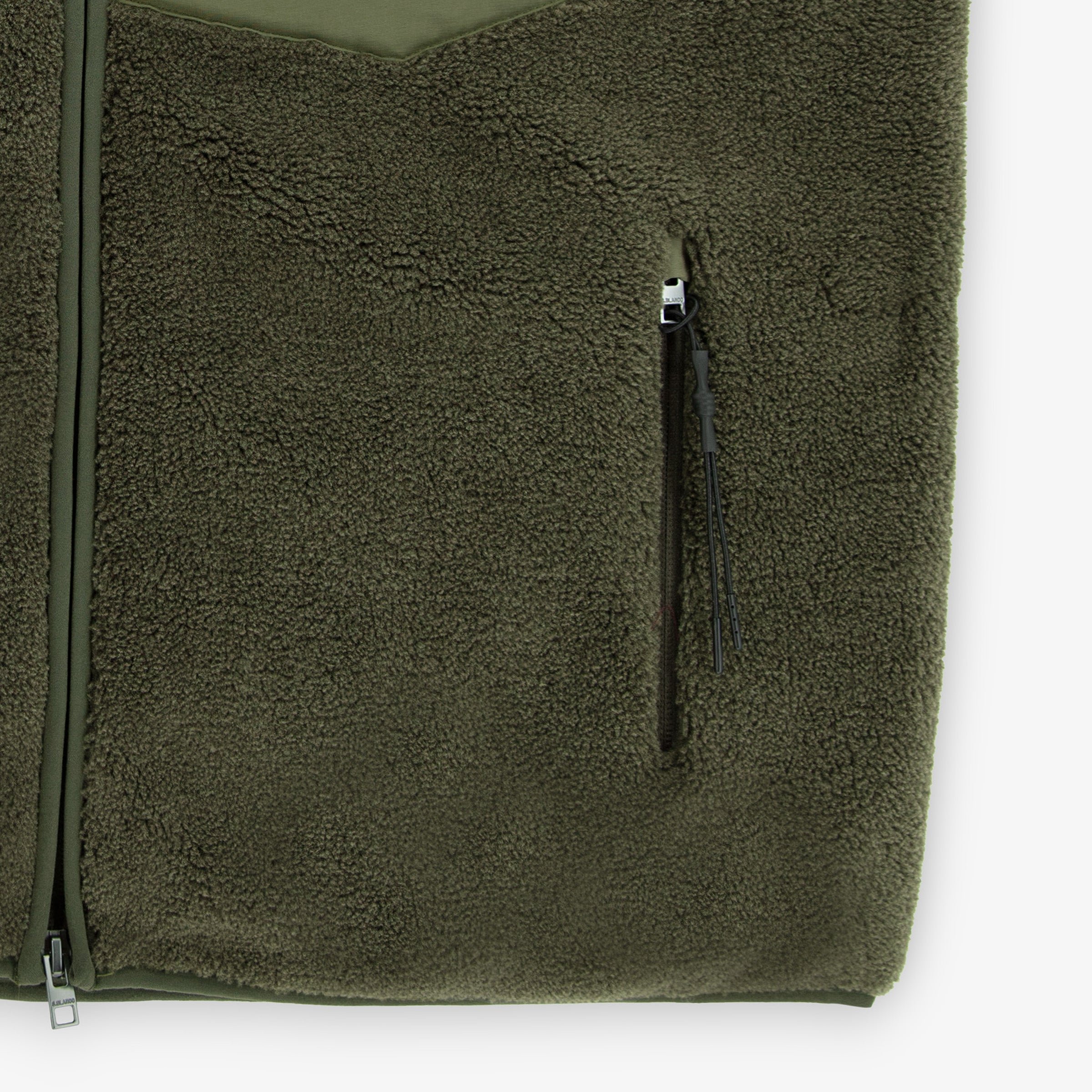Montréal sleeveless fleece vest, military green, Section Paloise SERGE BLANCO Green