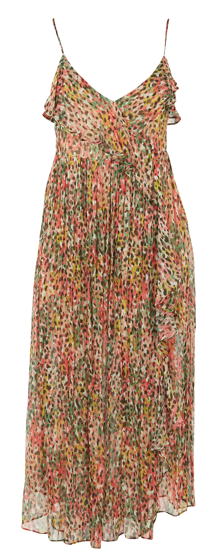 Long printed viscose dress TWINSET Multicolored