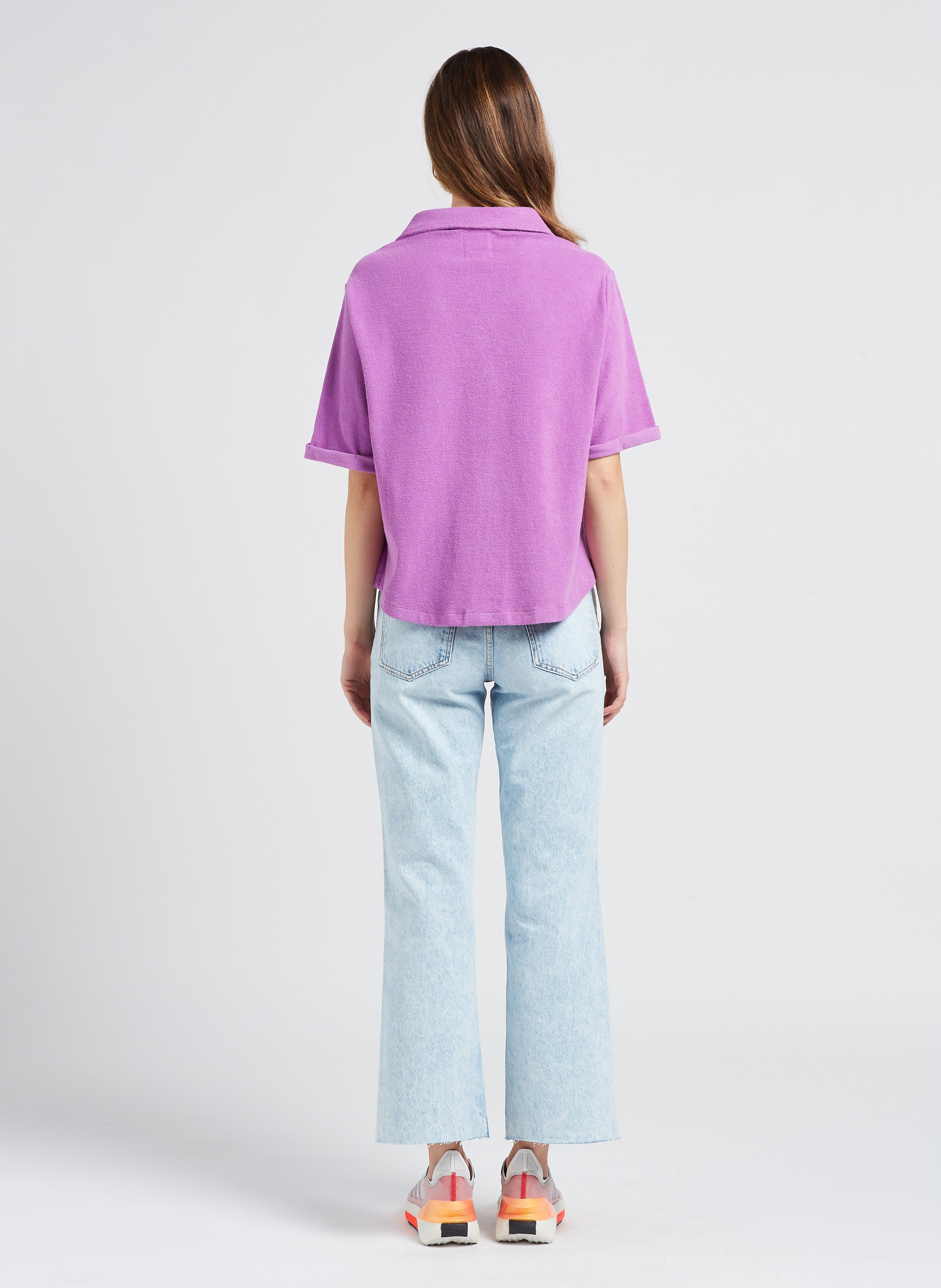 Jean taille haute bootcut en coton  IRO Bleu