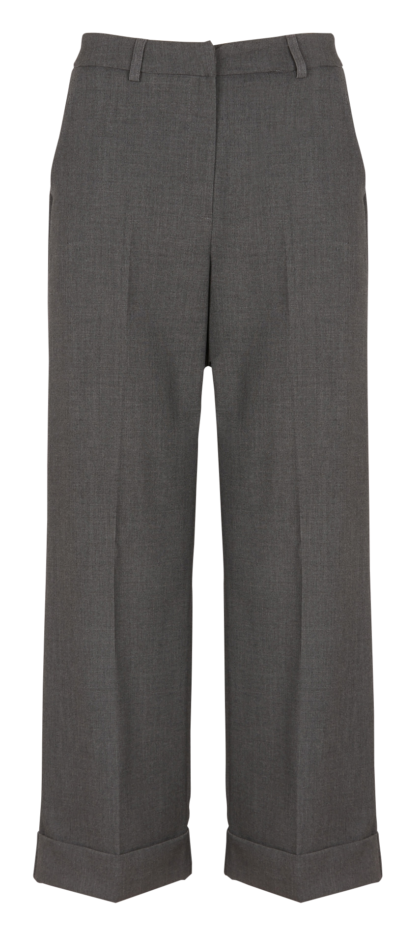 Wijde broek met omgeslagen pijpen LA FEE MARABOUTEE Grijs