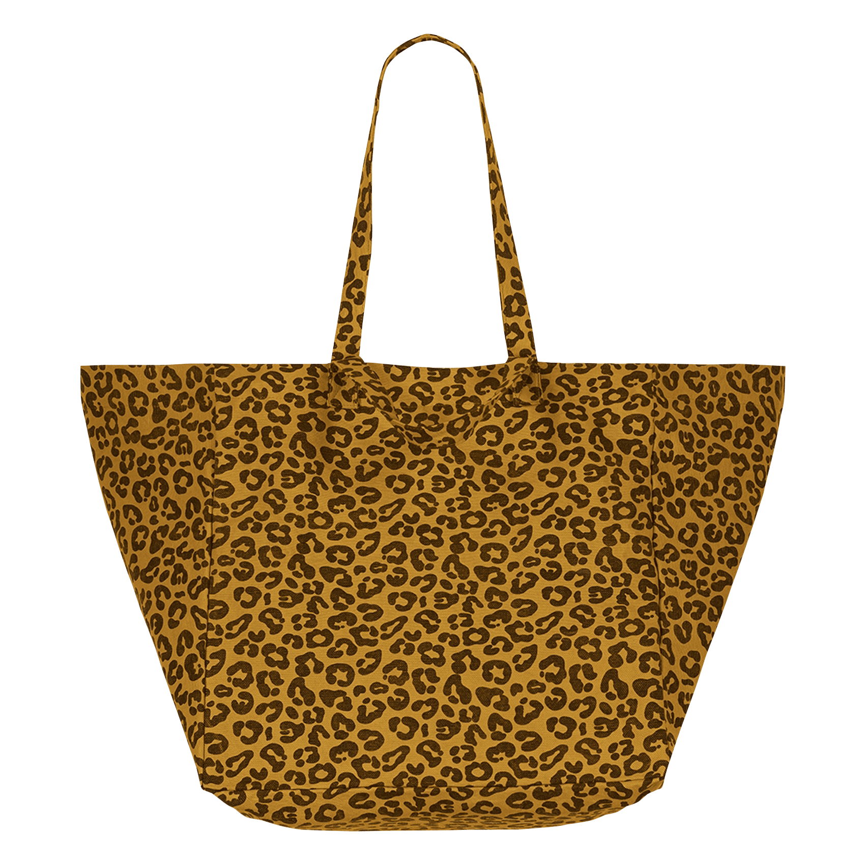 Printed cotton tote bag BrownROSE IN APRIL