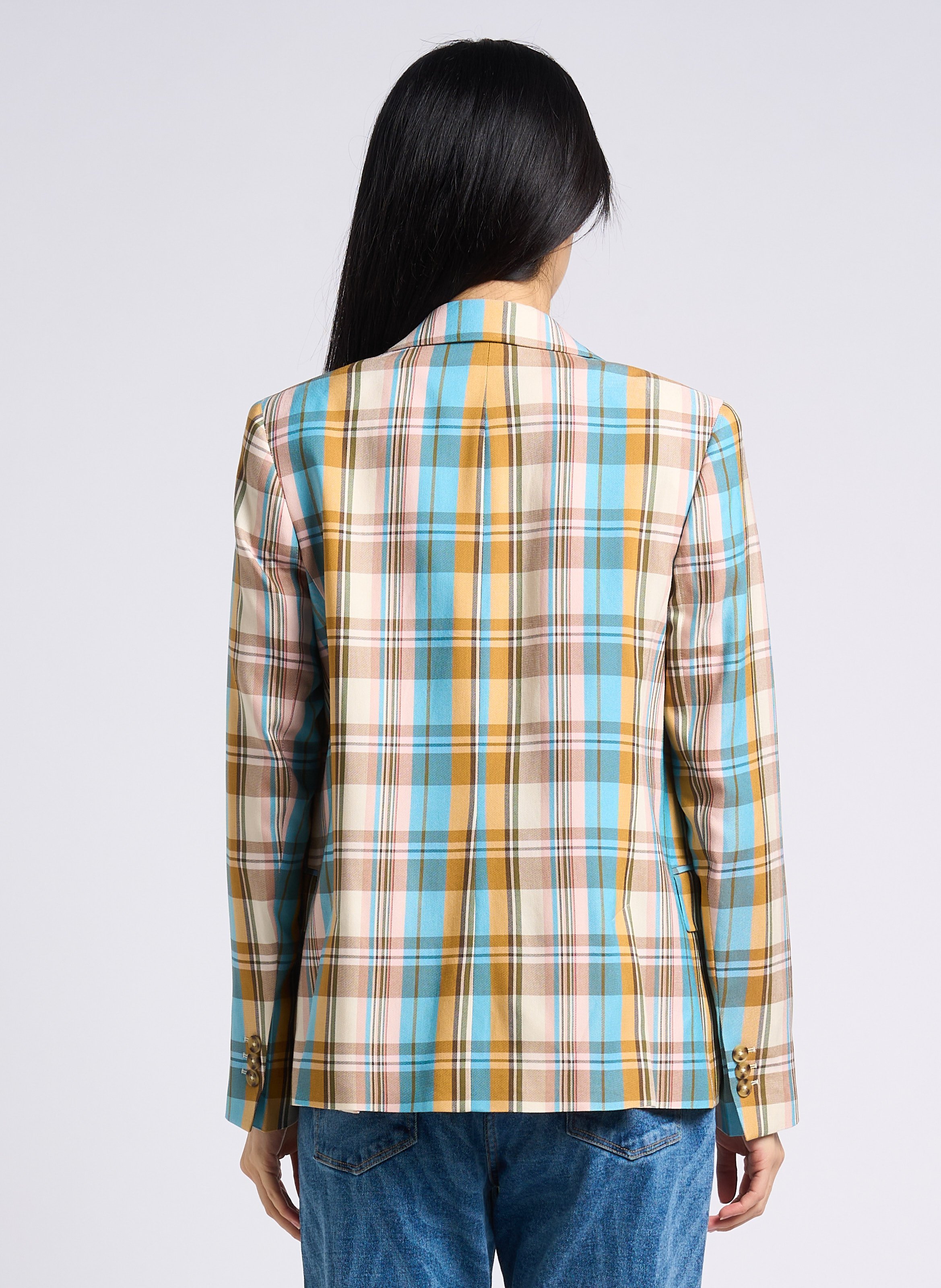 Veste de tailleur à carreaux  Multicolore