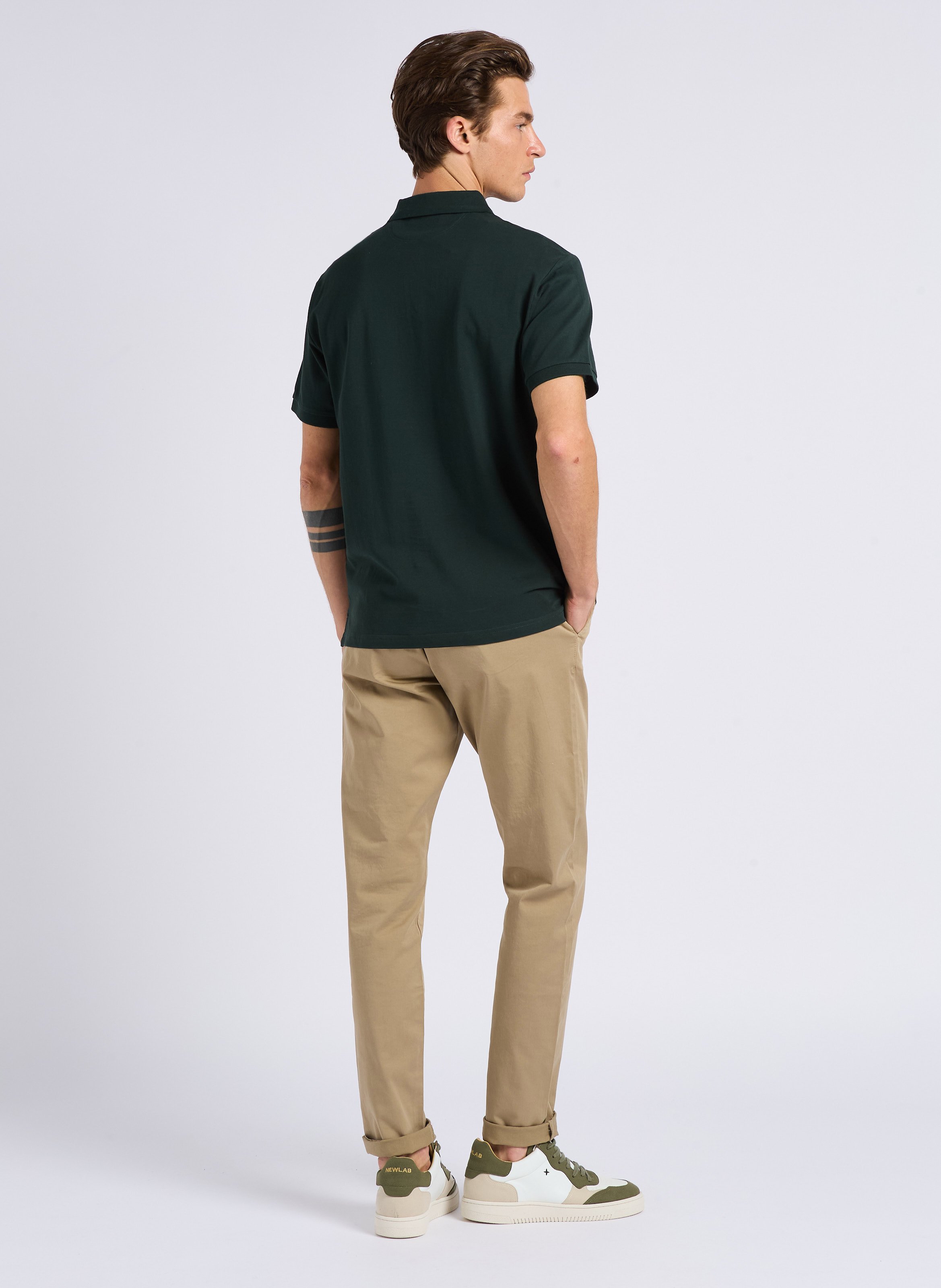 Chino van stretchkatoen IKKS Beige