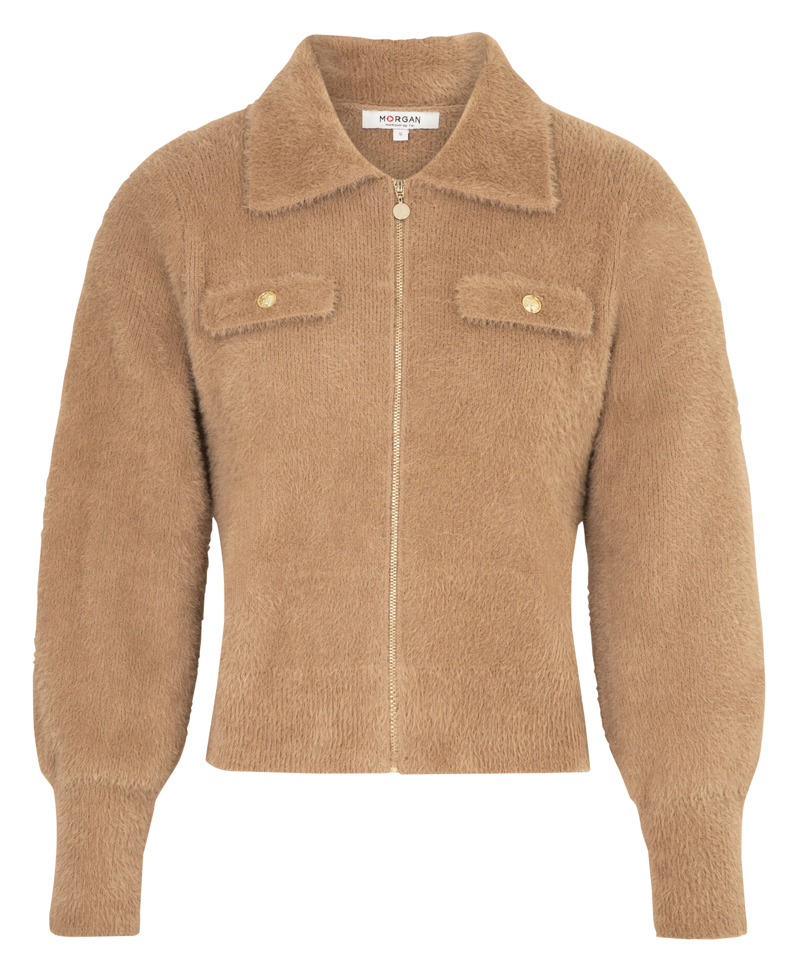 Gerade geschnittene Kunstpelz-Weste MORGAN Braun