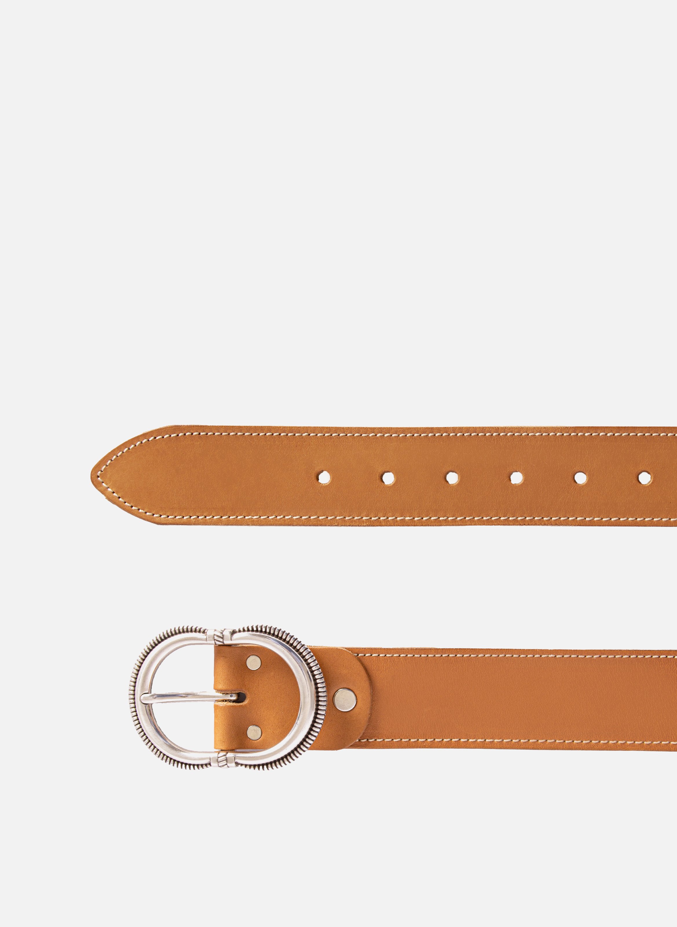 Ceinture camargue cuir JULES & JENN Marron
