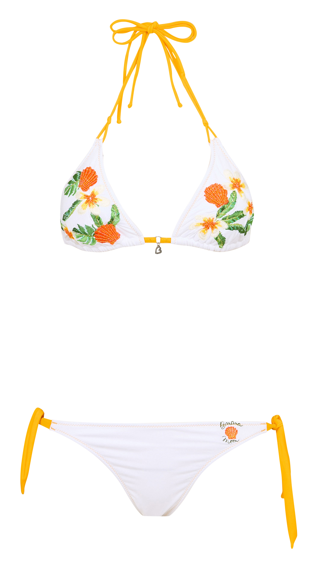 Maillot de bain 2 pièces brodé BANANA MOON Blanc