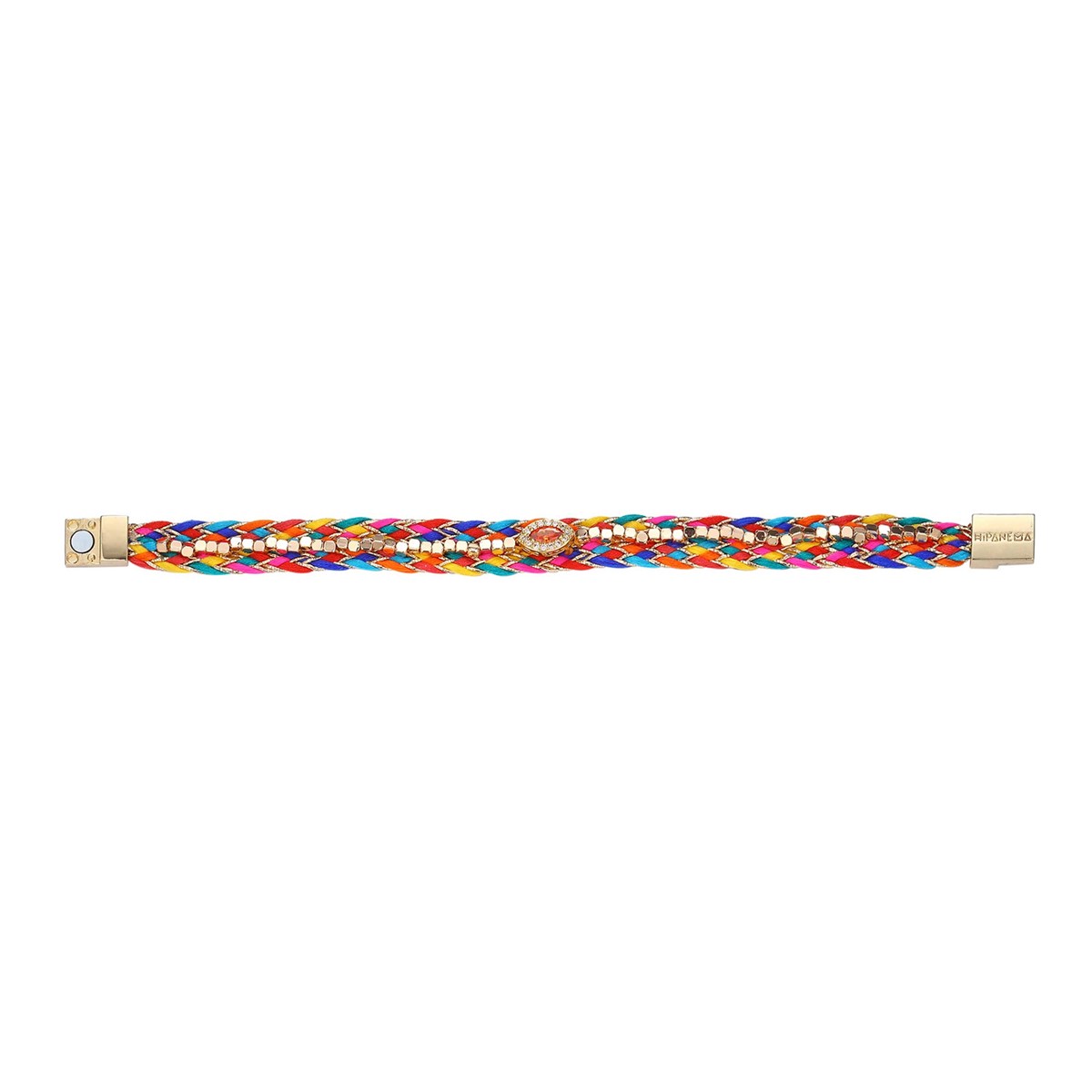 Multistrand bracelet with magnetic clasp and beads HIPANEMA Multicolored
