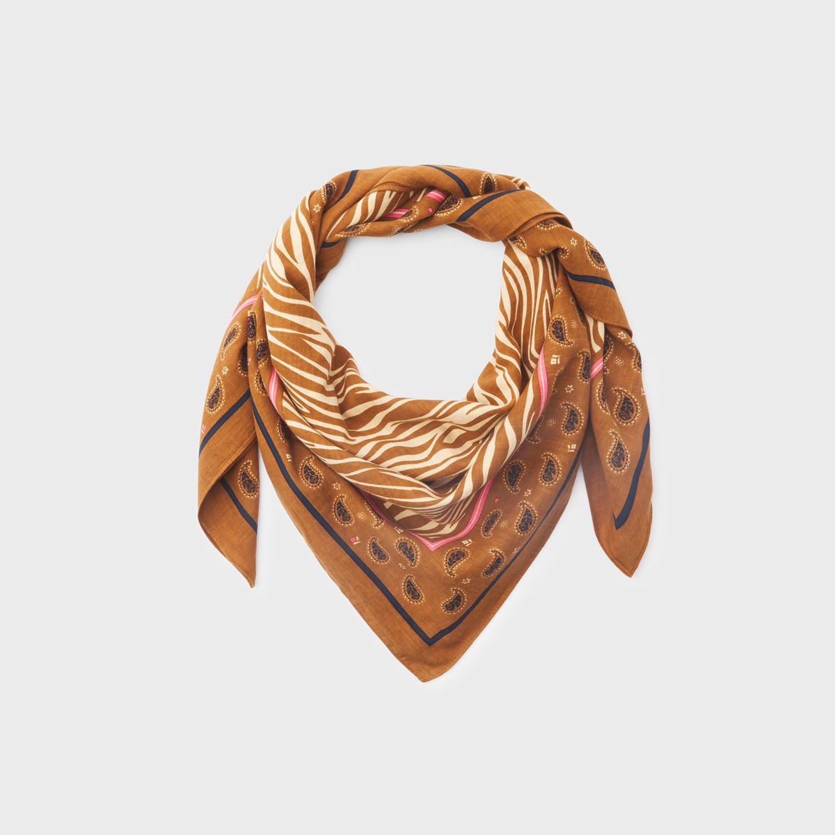 Organic cotton scarf BILLYBELT Brown