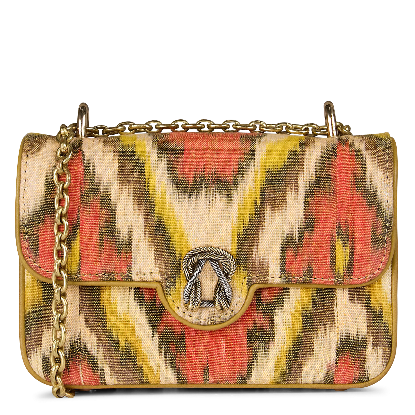 Sac bandoulière imprimé en coton  CLARIS VIROT Jaune