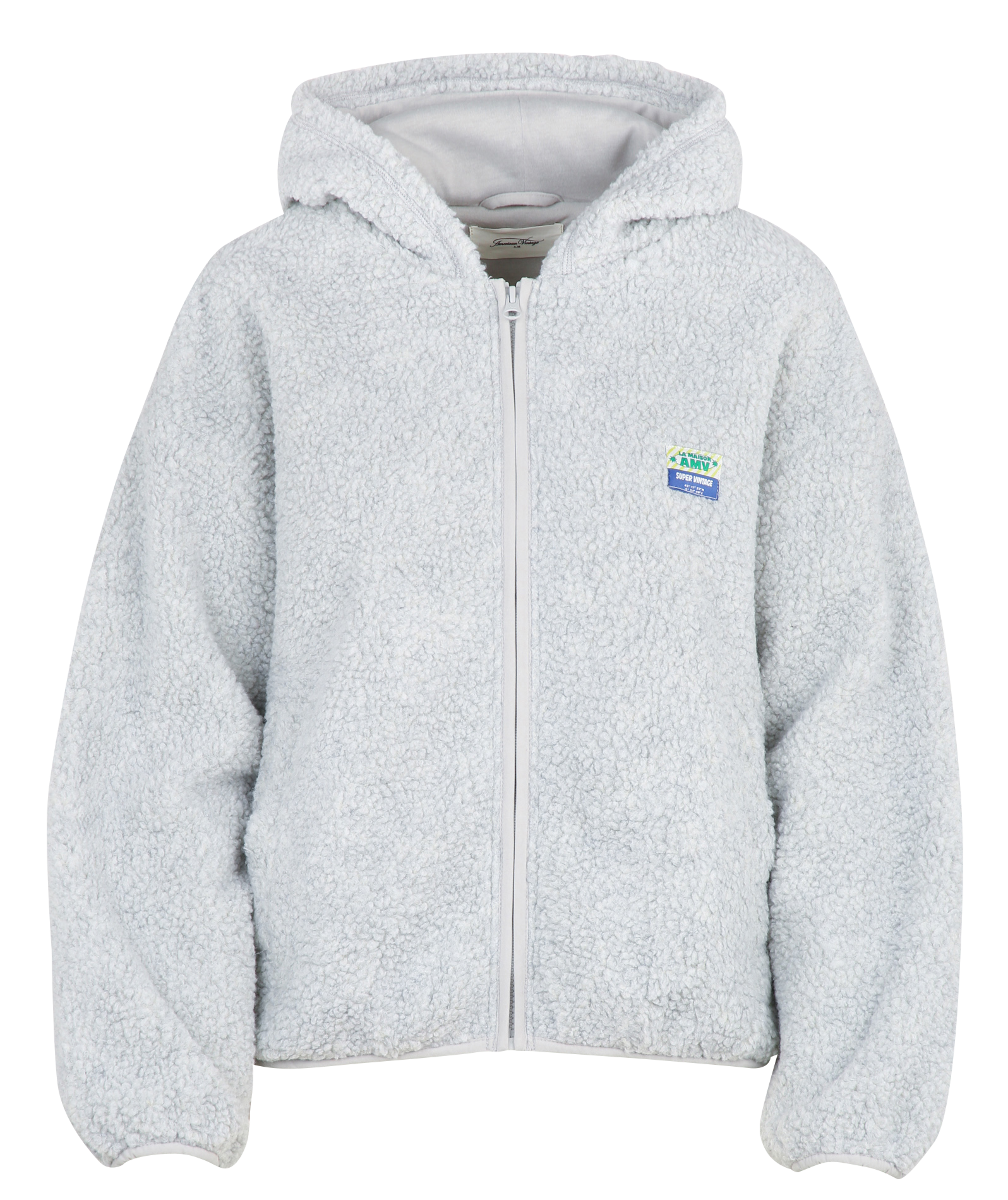 Oversized fleece hoodie Grijs