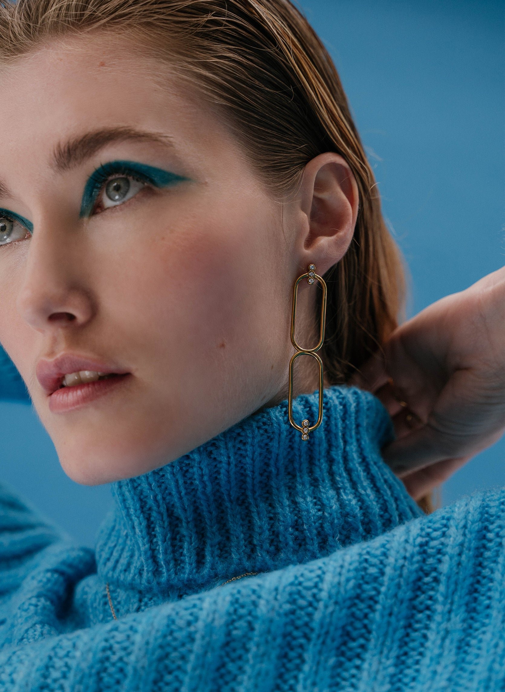 Dangling earrings AEC Paris White