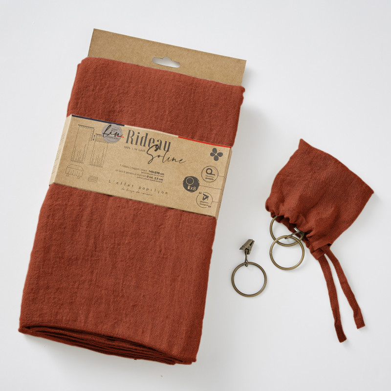 Blackout and Thermal Curtains L'EFFET PAPILLON Orange