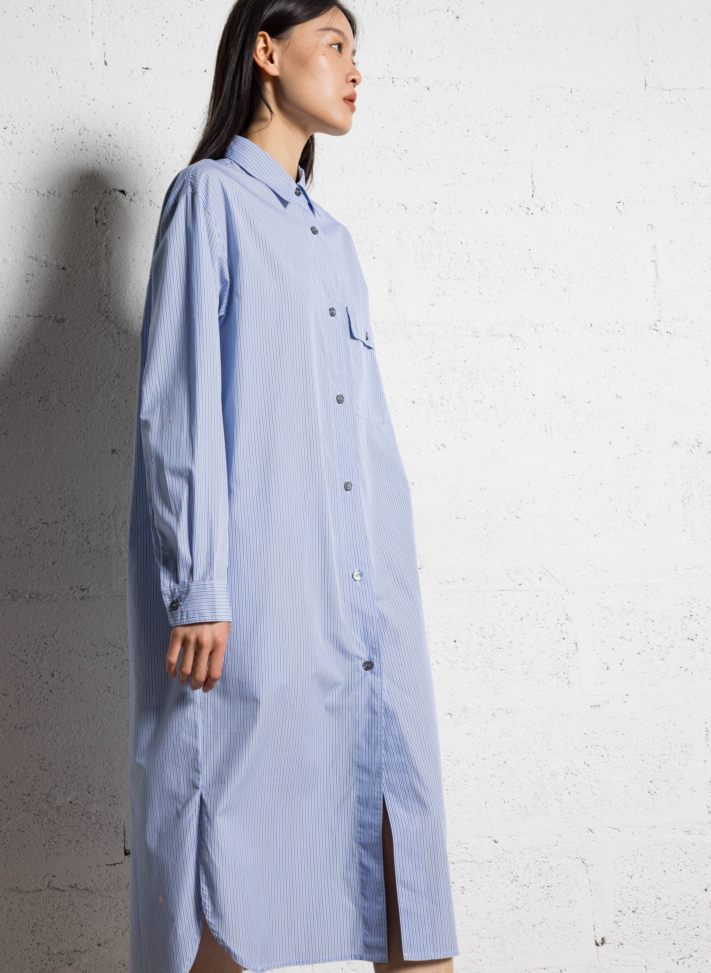 Robe chemise droite rayée  POMANDERE Multicolore