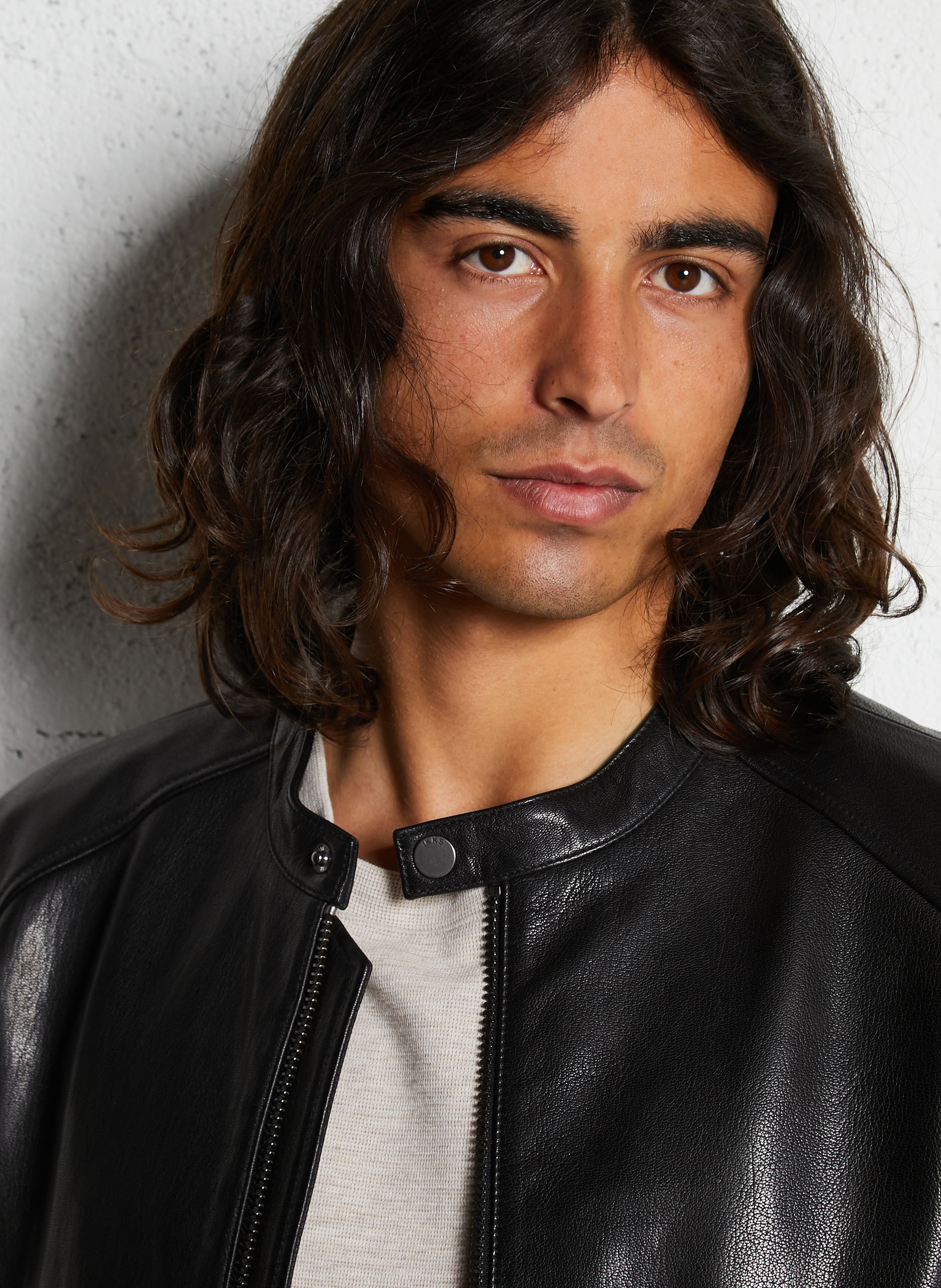 Gerade geschnittene Lederjacke IKKS Schwarz