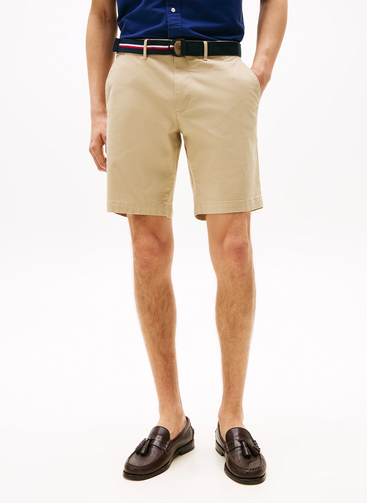 Cotton chino shorts TOMMY HILFIGER Khaki