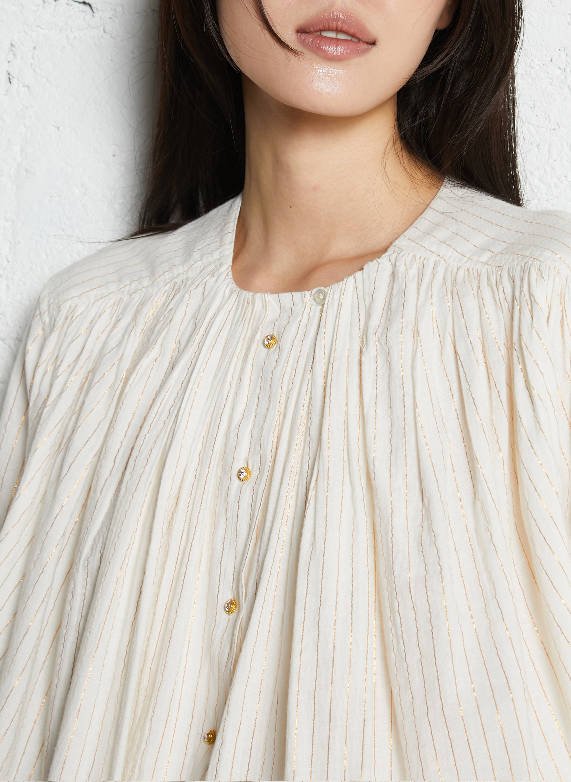 Capri - Einfarbige Oversize-Bluse LAURENCE BRAS Golden