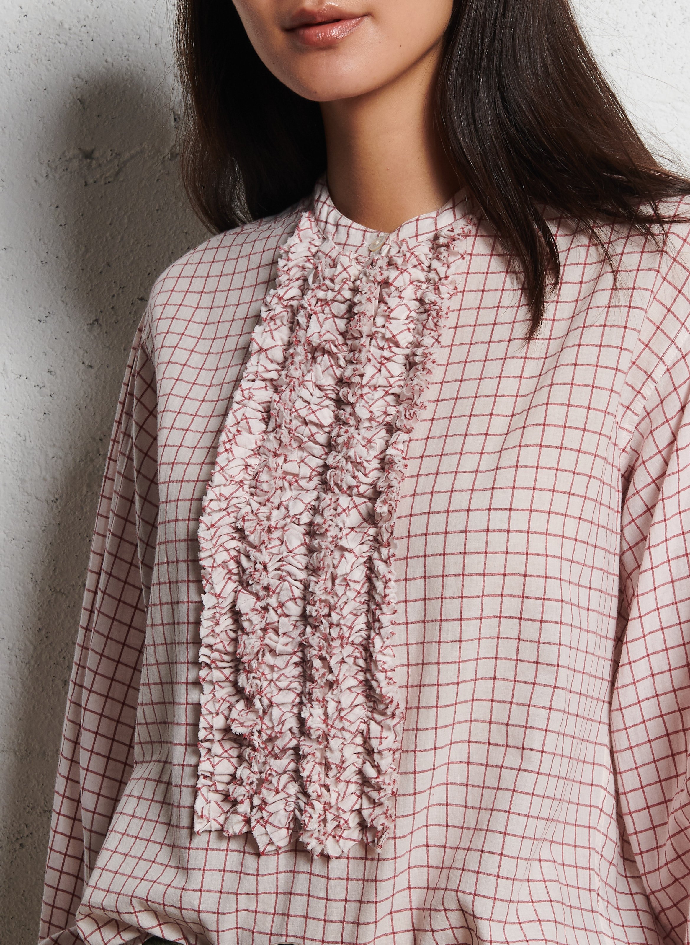 Weite Baumwollbluse LAURENCE BRAS Rot