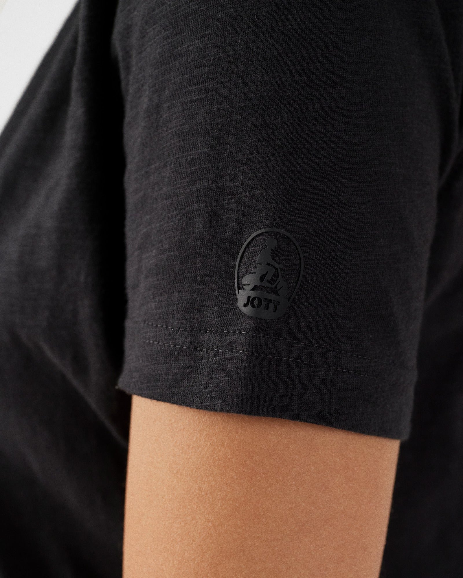 Women's V-neck cotton T-shirt Sonia JOTT Black