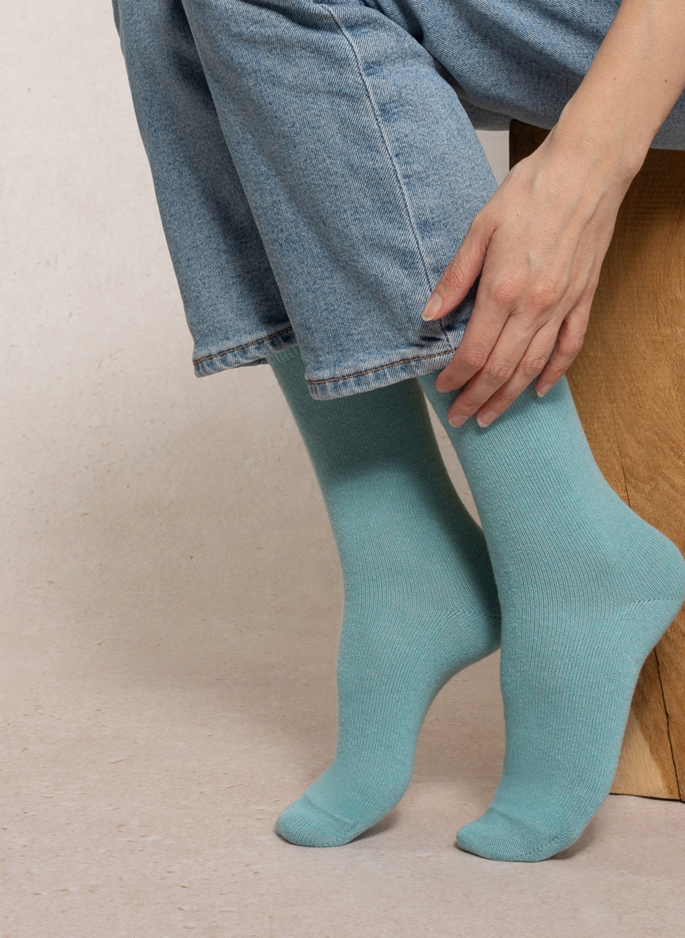 Chaussettes en laine mélangée BLEUFORET Bleu